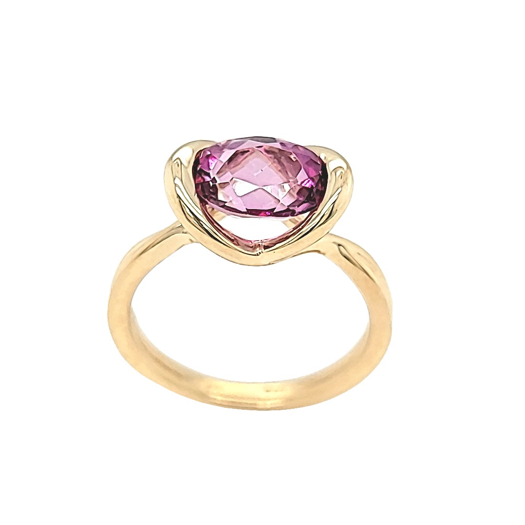 14K Yellow Gold Pink Tourmaline Ring 12003059 | Shin Brothers* 14K Yellow Gold Pink Tourmaline Ring 12003059 | Shin Brothers*