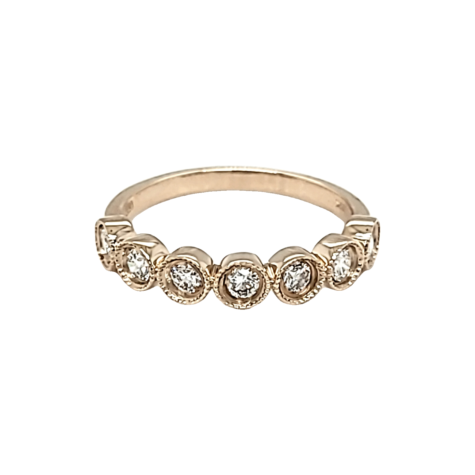 14K Yellow Gold 7 Diamond Size 6.25 Ladies Ring