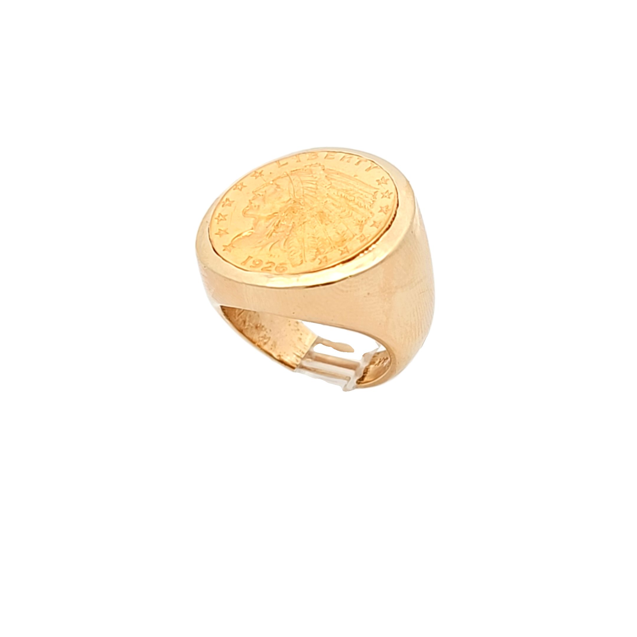 1926 Indian Head 2 1/2 Dollar Coin Ring 10017753 | Shin Brothers