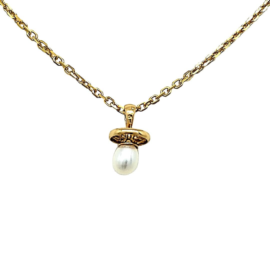 10K Yellow Gold Synthetic June Birthstone Pacifier Charm 59000002 | Shin Brothers*