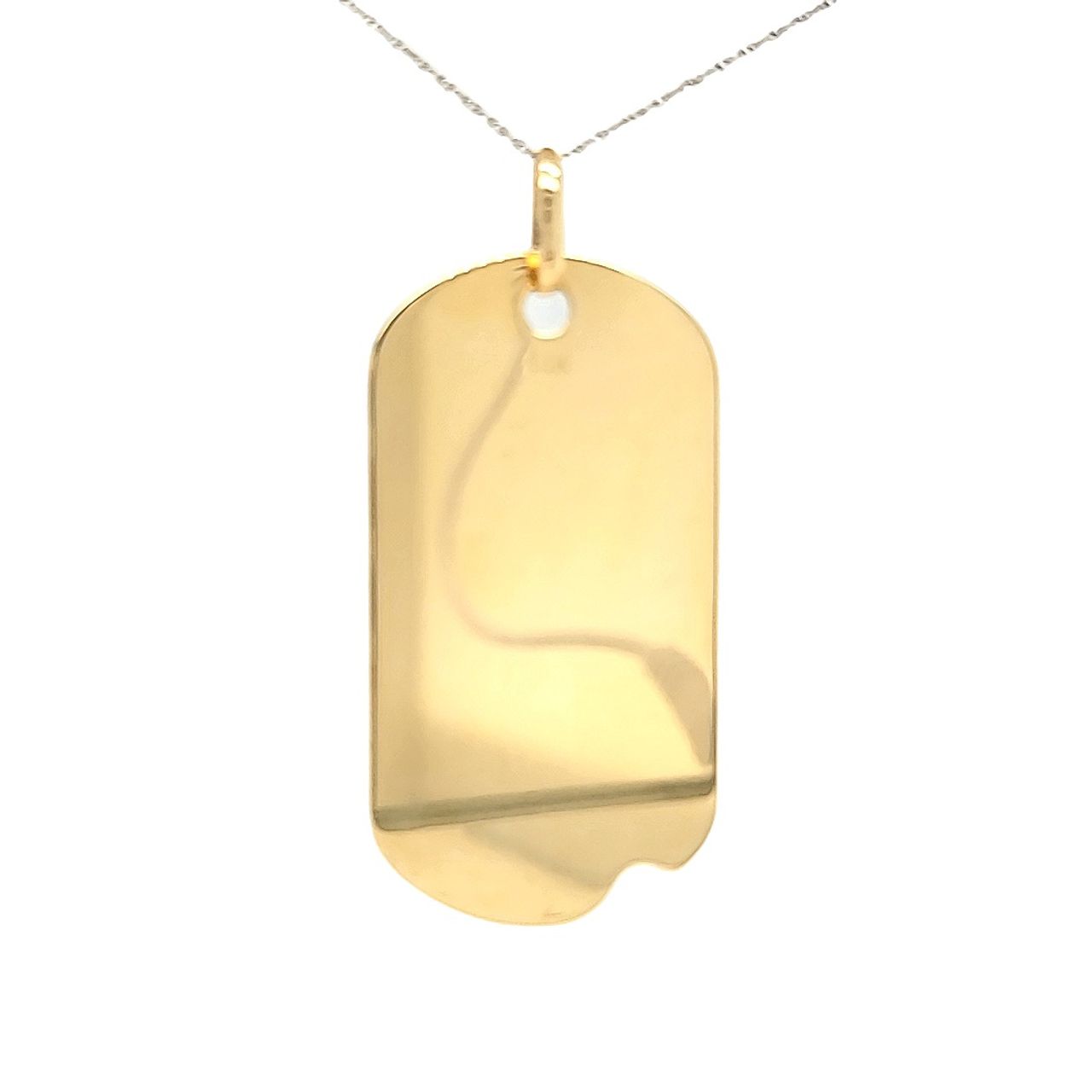 Men's Engravable Dog Tag Pendant Necklace