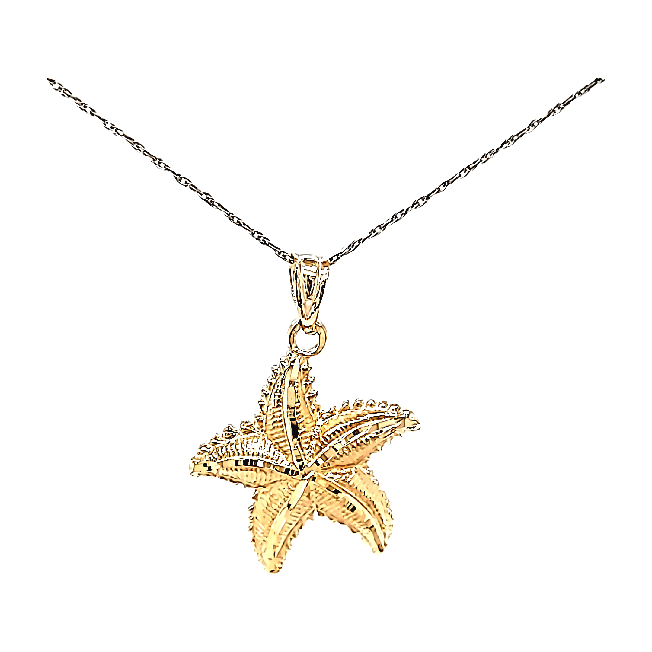 14K Yellow Gold Starfish Pendant 50004014 | Shin Brothers* 