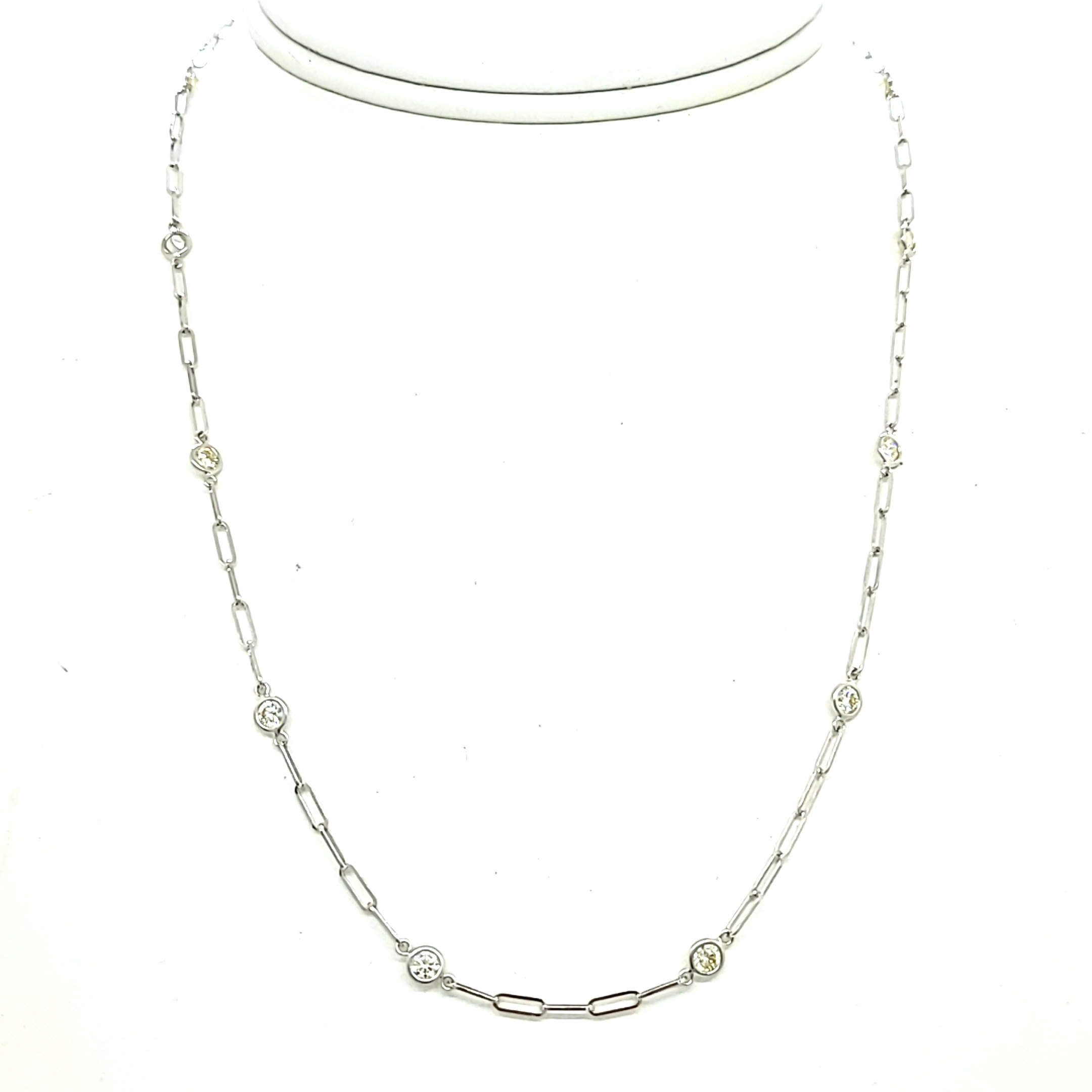 14K White Gold 0.50ctw Diamond By The Yard Necklace 31001191 | Shin Brothers* 14K White Gold 0.50ctw Diamond By The Yard Necklace 31001191 | Shin Brothers*