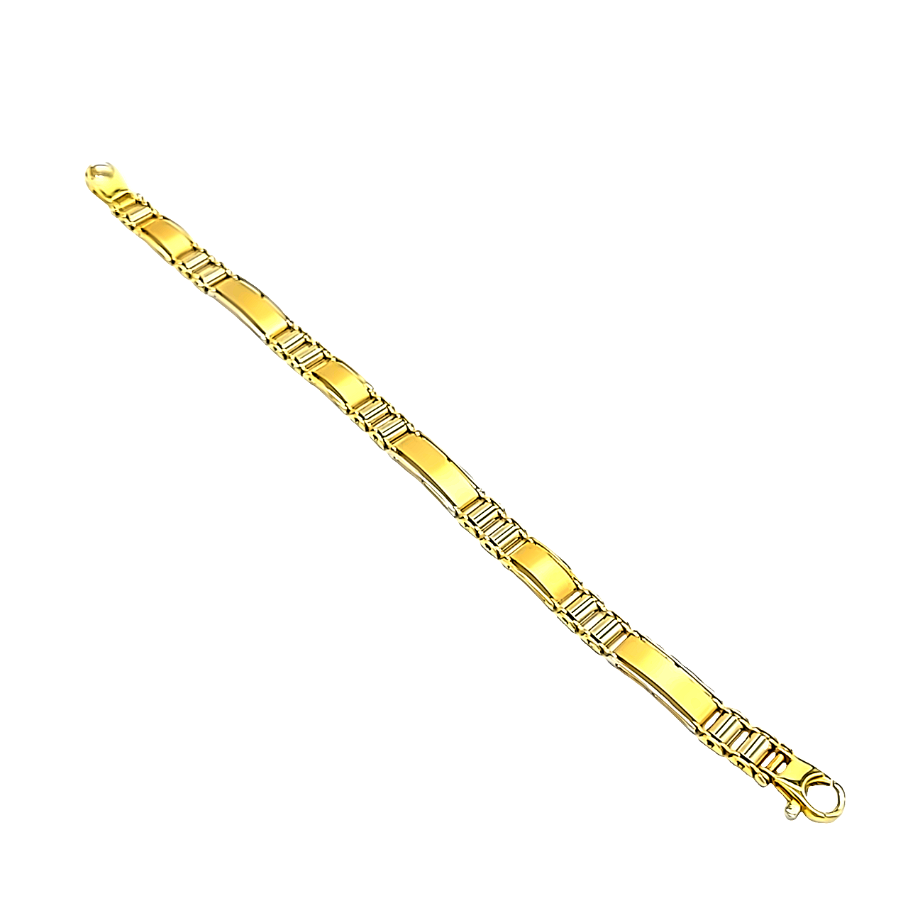 14K White And Yellow Gold Panther 8mm 8.5" Bracelet 20002070 | Shin Brothers* 14K White And Yellow Gold Panther 8mm 8.5" Bracelet 20002070 | Shin Brothers*