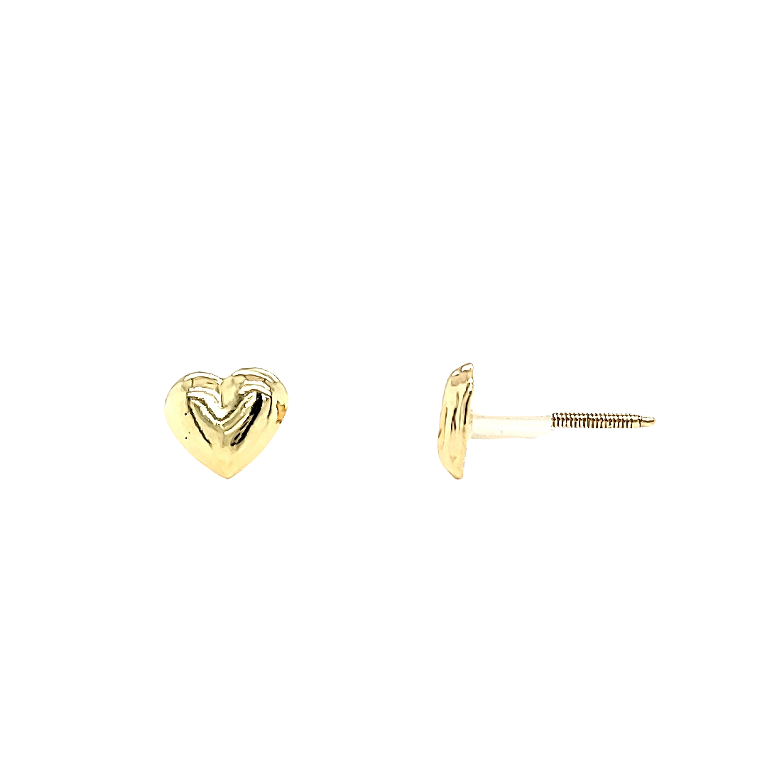 14K Yellow Gold Heart Stud Earrings 40003158 | Shin Brothers* 14K Yellow Gold Heart Stud Earrings 40003158 | Shin Brothers*