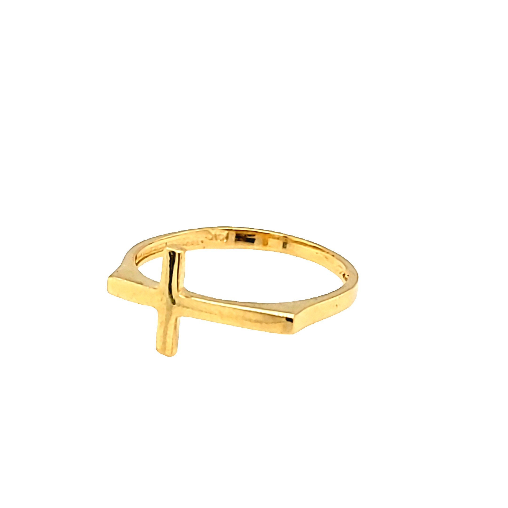 14K Yellow Gold Cross Ring 10017774 | Shin Brothers* 14K Yellow Gold Cross Ring 10017774 | Shin Brothers*
