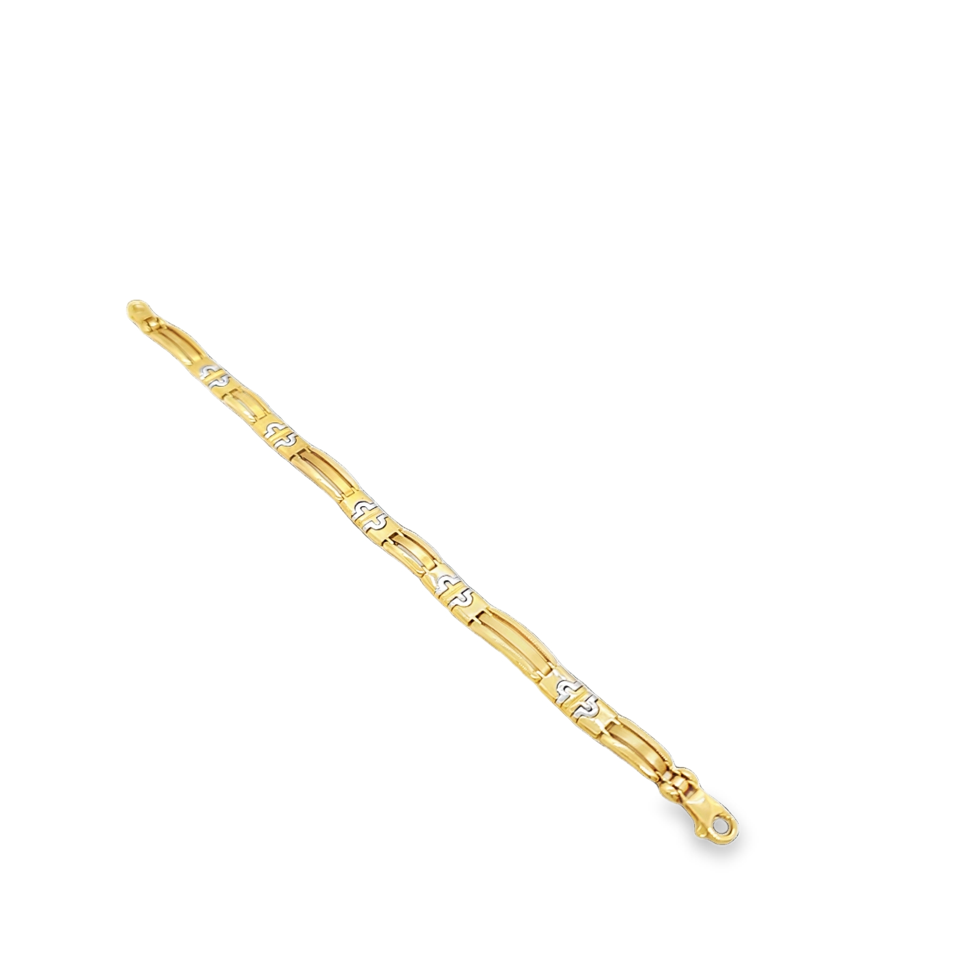 14K Two Tone Gold Men's Bracelet 20002113 | Shin Brothers**