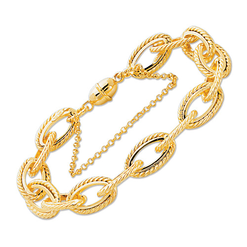 14K Gold 7.5" Bracelet with Magnetic Lock