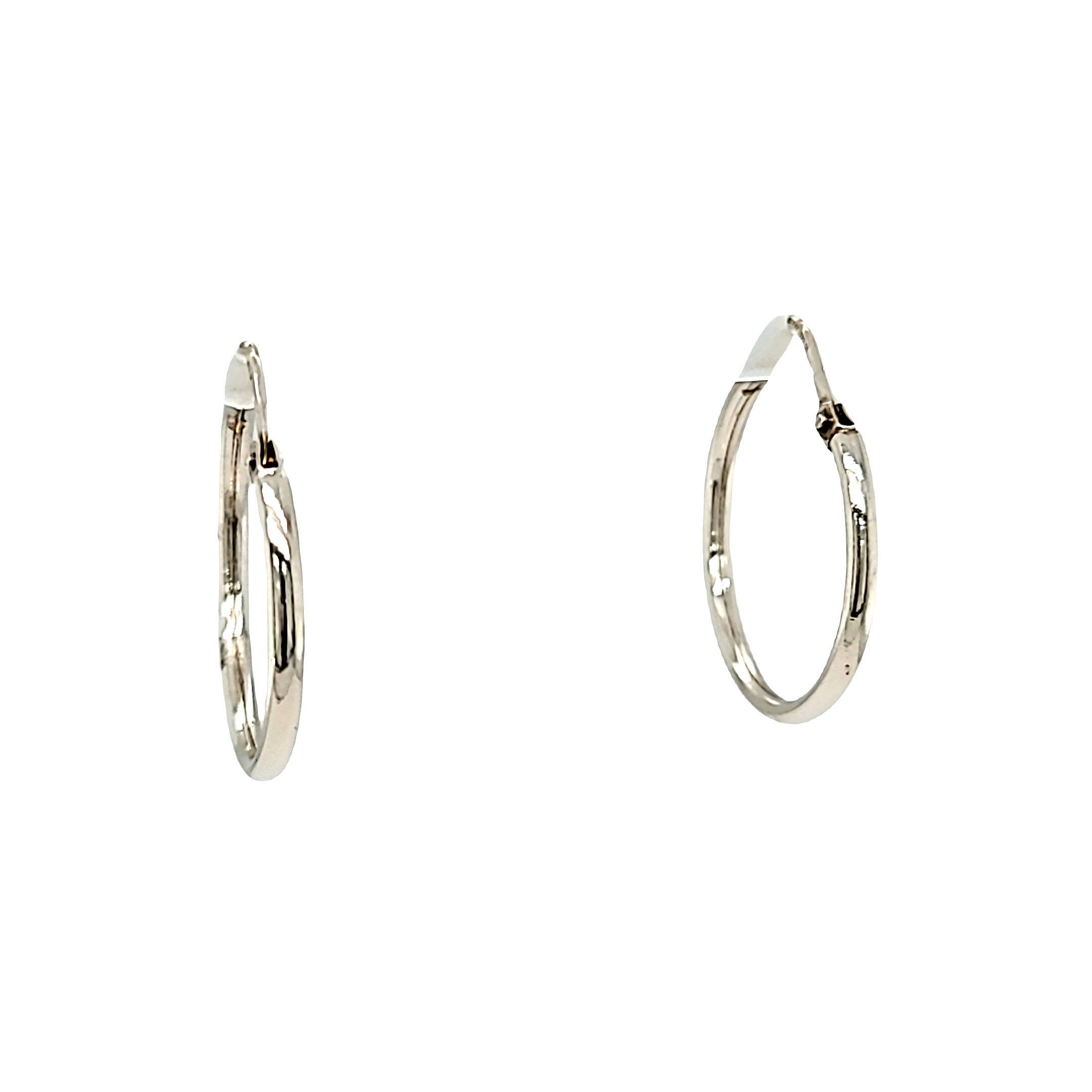 18K White Gold Hoop Earrings 40000261 | Shin Brothers* 18K White Gold Hoop Earrings 40000261 | Shin Brothers*