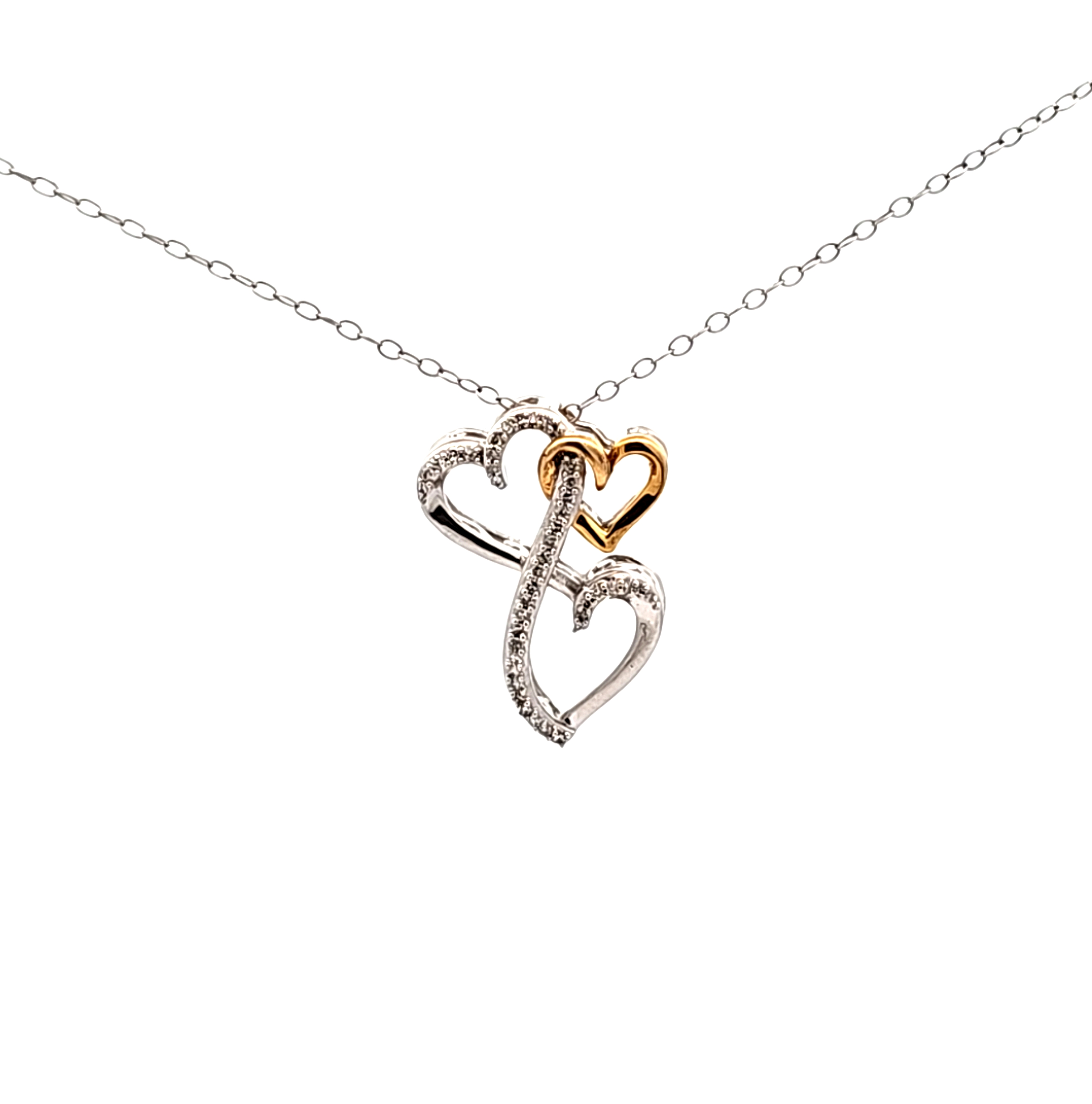 Sterling Silver Heart Diamond Pendant 85010947 | Shin Brothers Sterling Silver Heart Diamond Pendant 85010947 | Shin Brothers