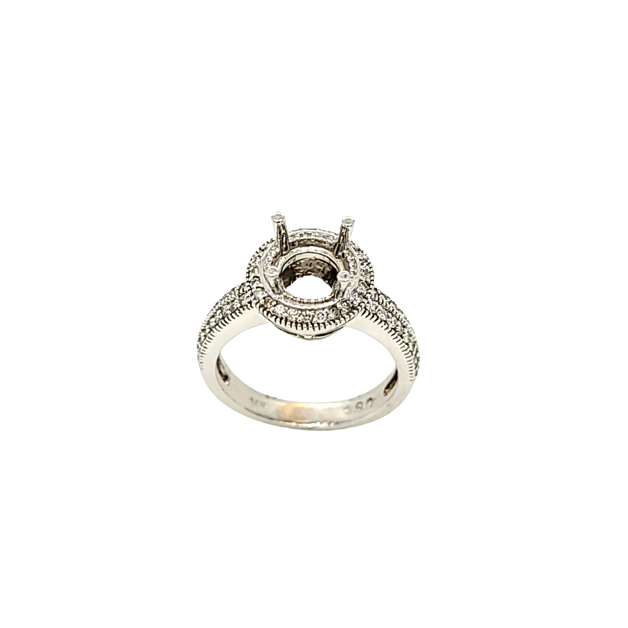 14K White Gold Diamond Engagement Ring Setting 11006127 | Shin Brothers* 14K White Gold Diamond Engagement Ring Setting 11006127 | Shin Brothers*