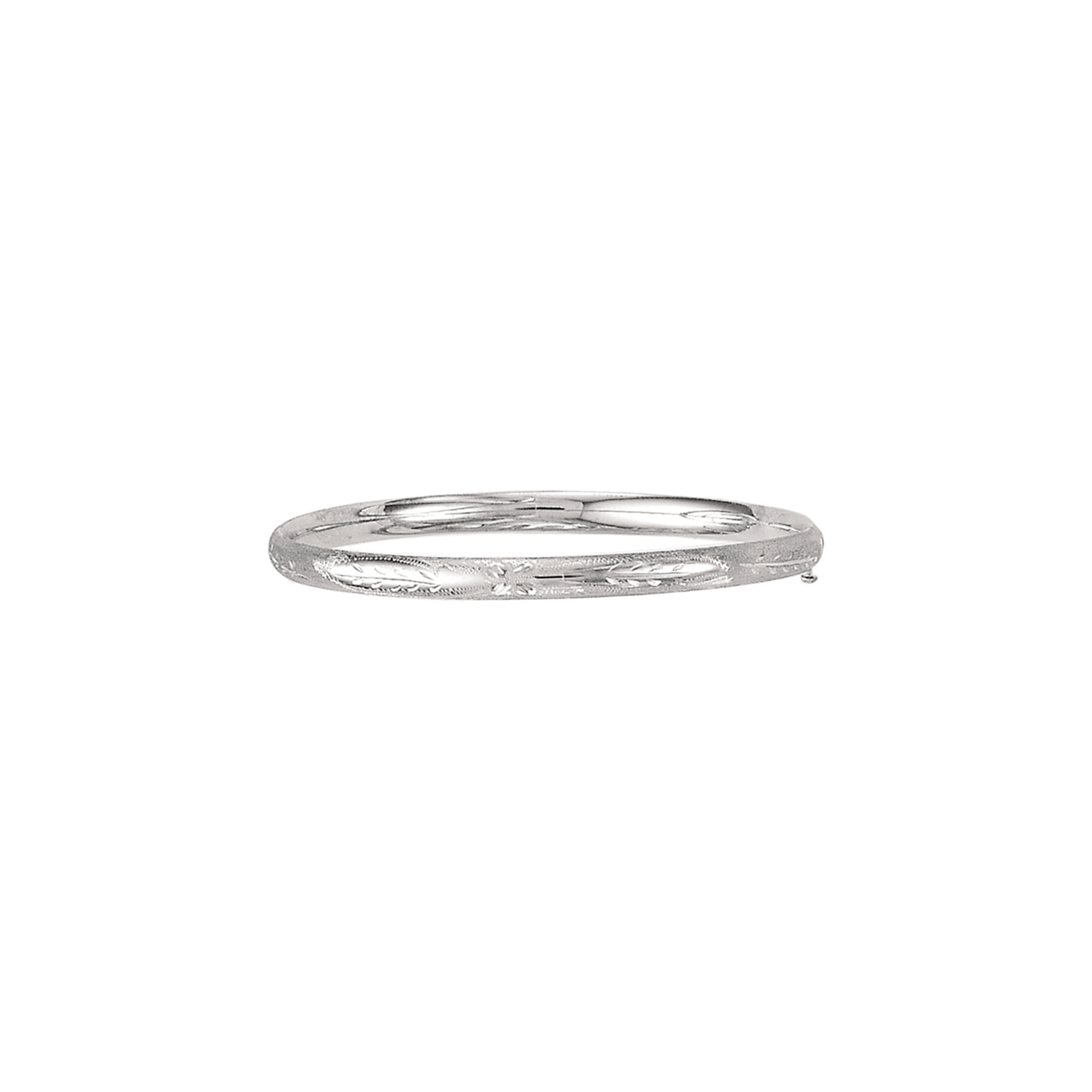 14K White Gold 5.0mm Filagree Bangle 3/16WFL-0550**