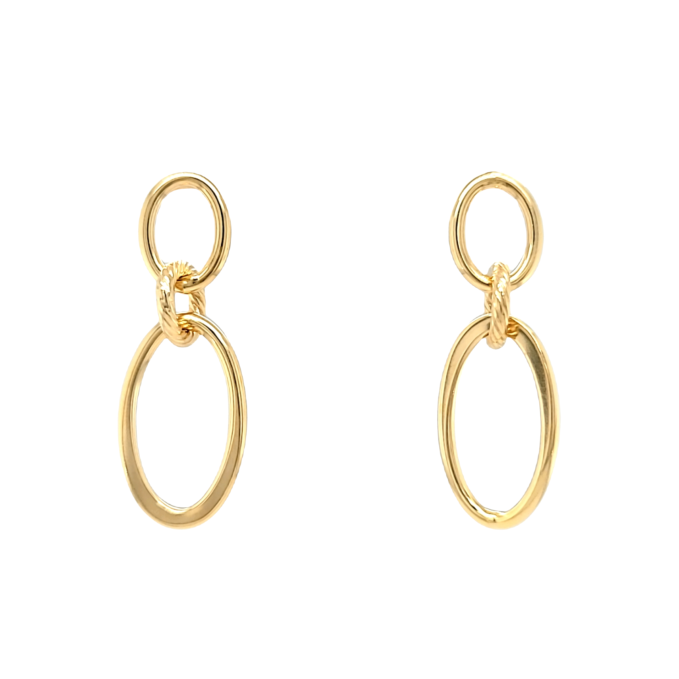 14K Yellow Gold Chain Link Drop Earrings 40003204 | Shin Brothers* 14K Yellow Gold Chain Link Drop Earrings 40003204 | Shin Brothers*