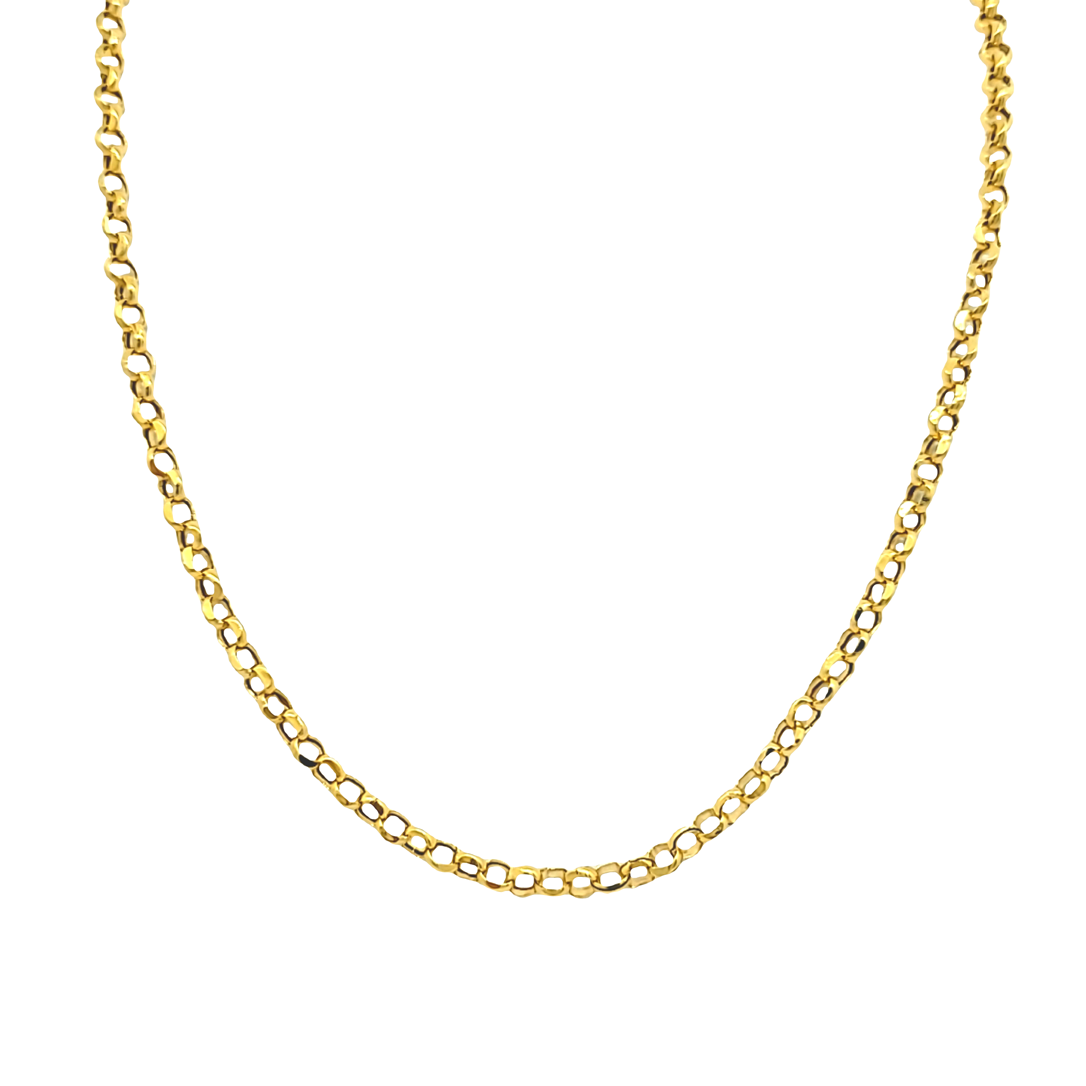 14K Yellow Gold 18" Fancy Rolo Chain 30004478 | Shin Brothers* 14K Yellow Gold 18" Fancy Rolo Chain 30004478 | Shin Brothers*