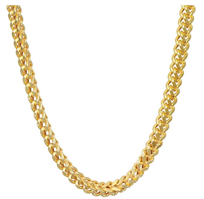 14K Yellow Gold 24" 4mm Hollow Franco Chain 30004481 | Shin Brothers*