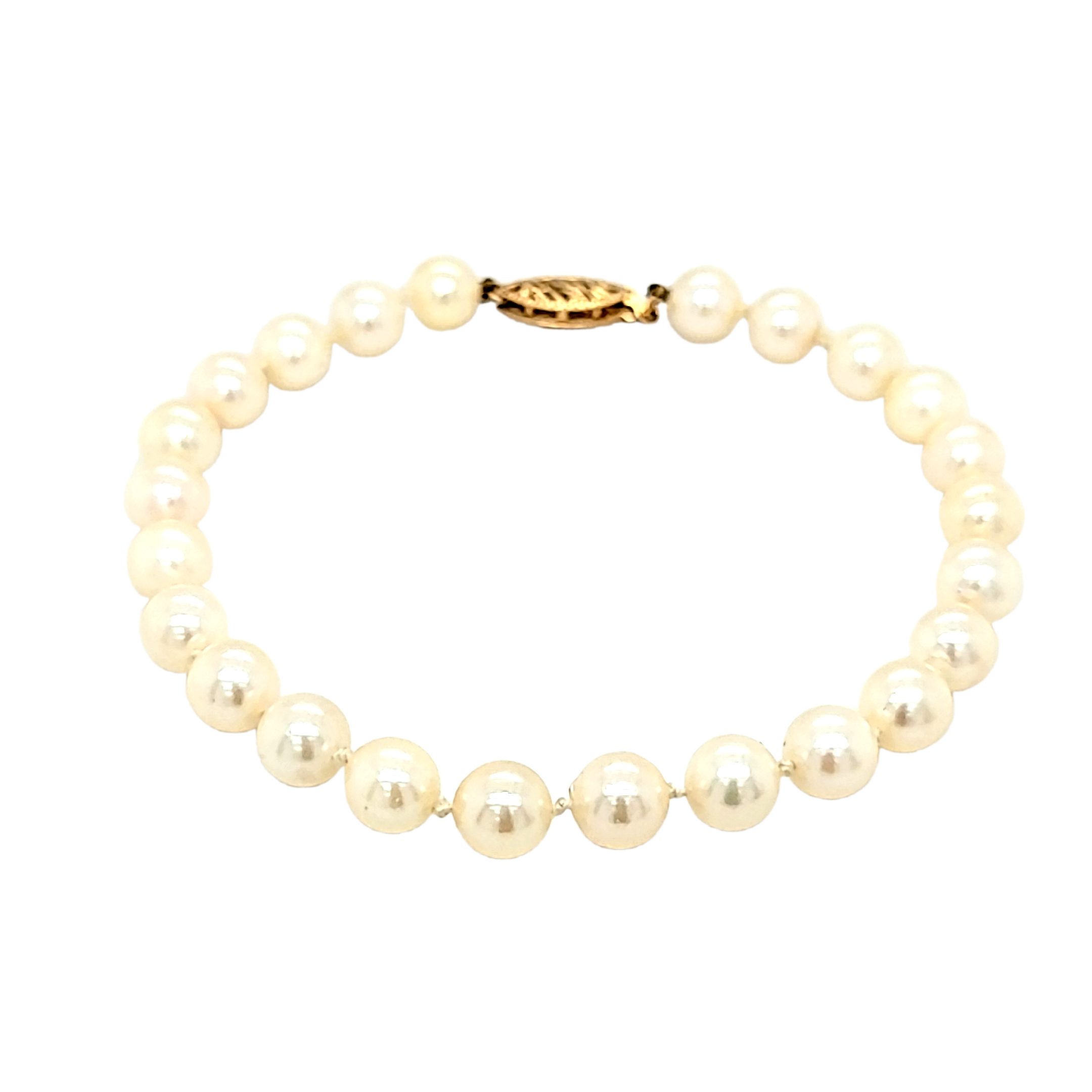 14K Yellow Gold Pearl Bracelet 22000291 | Shin Brothers* 14K Yellow Gold Pearl Bracelet 22000291 | Shin Brothers*
