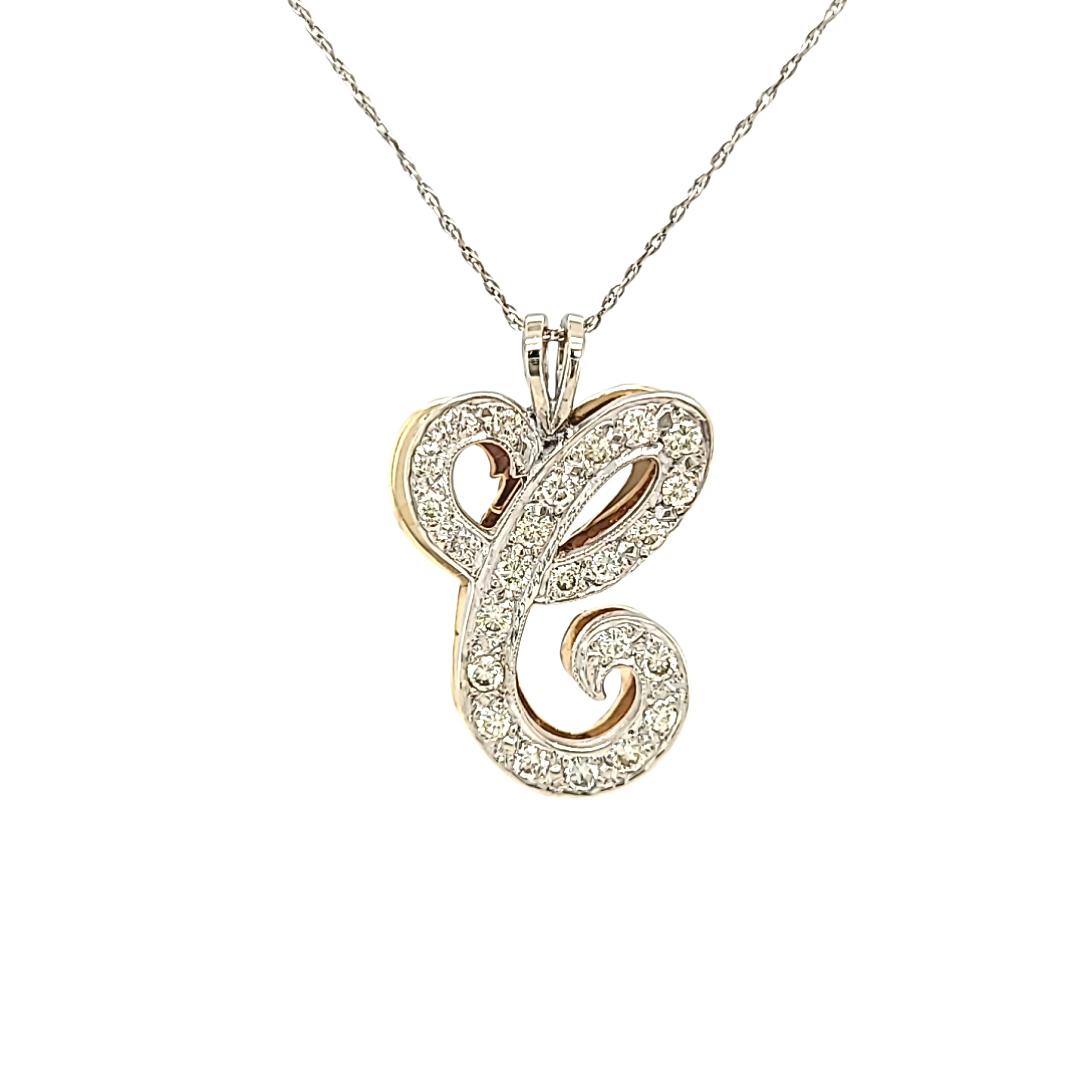 14K Yellow Gold Diamond C Initial Charm 51002207 | Shin Brothers* 14K Yellow Gold Diamond C Initial Charm 51002207 | Shin Brothers*