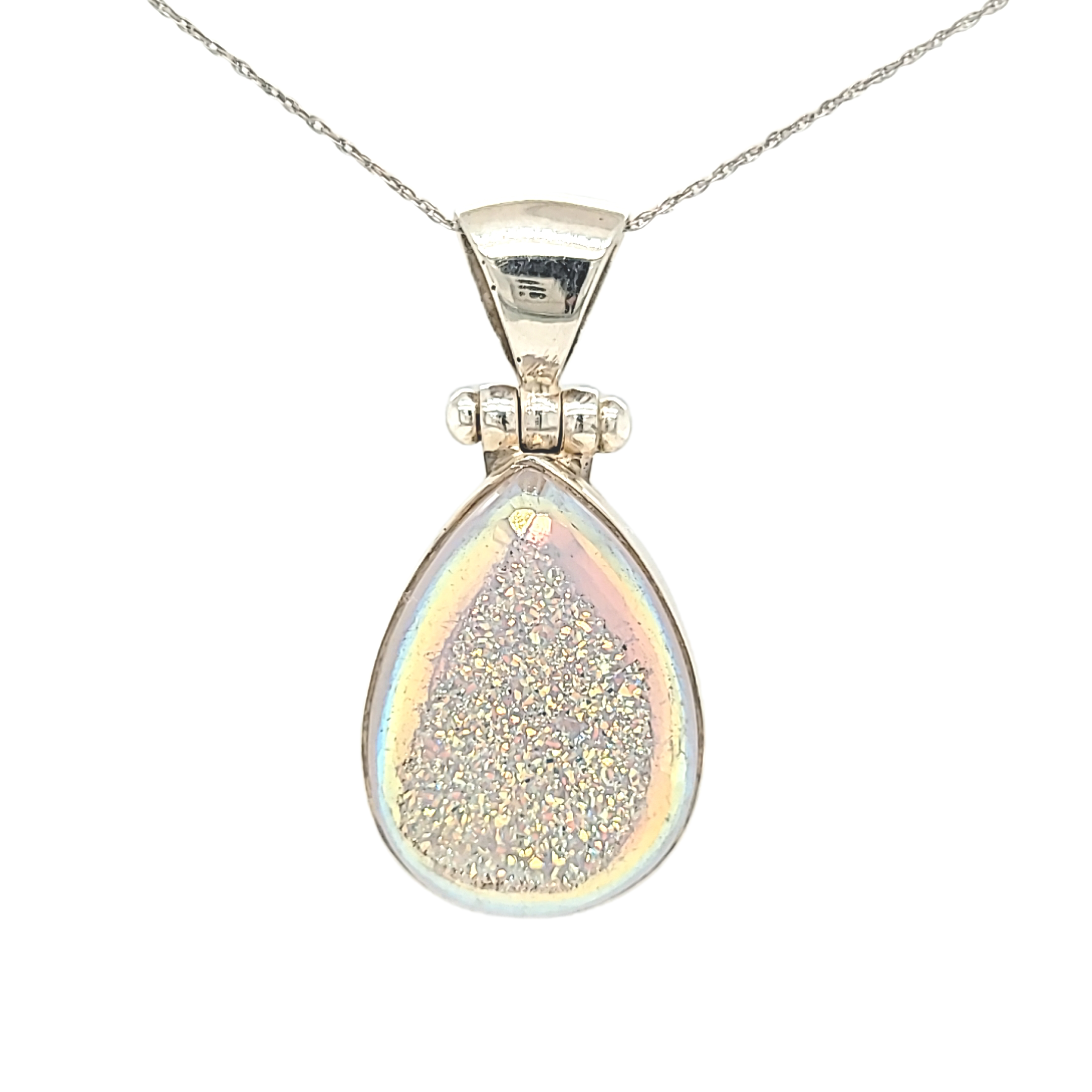 Sterling Silver Sparkling Crystal Teardrop Charm 85210649 | Shin Brothers*