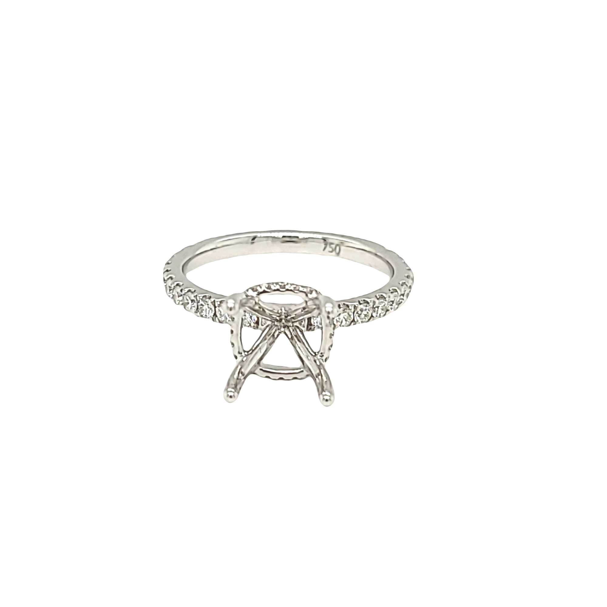 18K White Gold Diamond Prong Setting 11007075 | Shin Brothers*