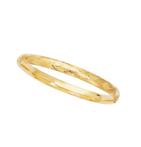 14K Yellow Gold Weave Design Bangle 20002172 | Shin Brothers*