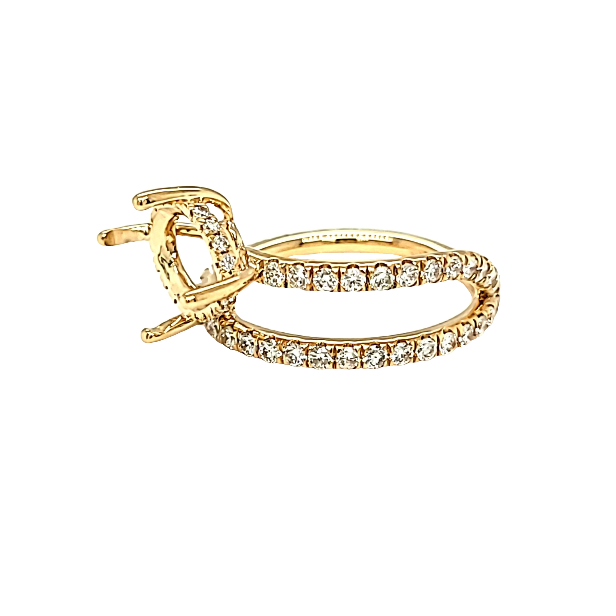 14K Yellow Gold 0.71ct Diamond 4 Prong Fancy Engagement Ring Setting 11007104 | Shin Brothers * 14K Yellow Gold 0.71ct Diamond 4 Prong Fancy Engagement Ring Setting 11007104 | Shin Brothers *