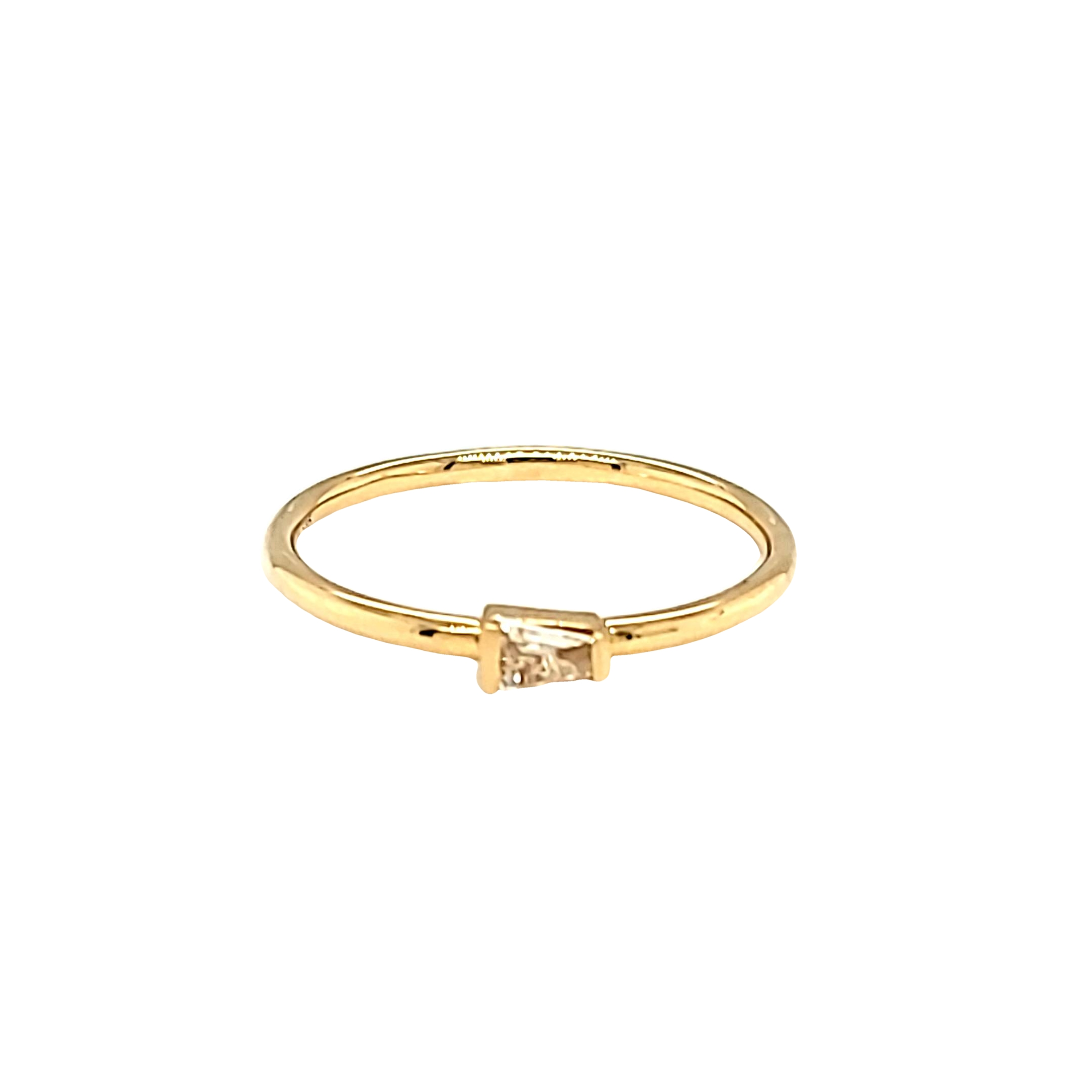 14K Yellow Gold Tapered Baguette Diamond Ring 11007101 By Shin Brothers*