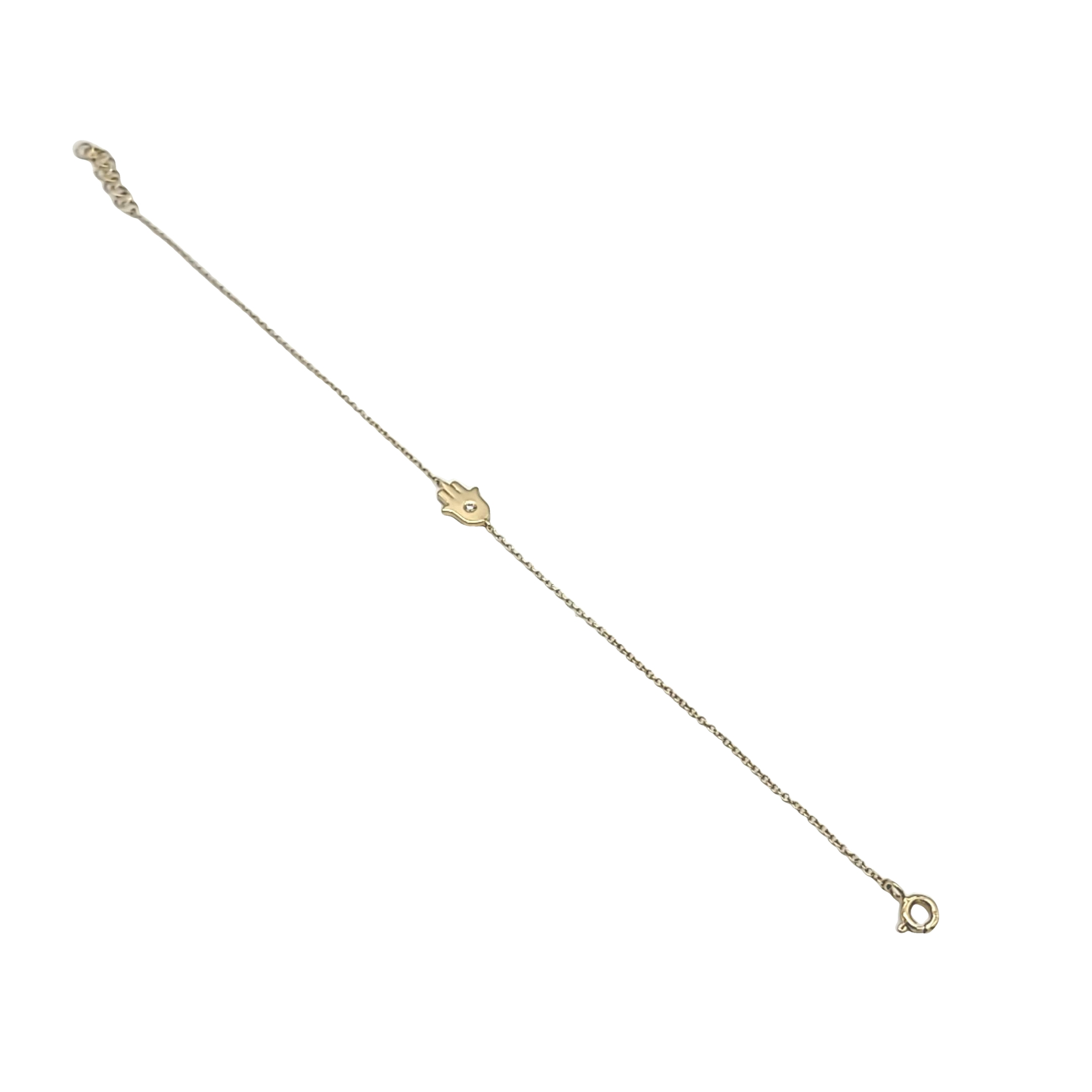 14K Yellow Gold Diamond Hamsa Bracelet 21000937 | Shin Brothers* 14K Yellow Gold Diamond Hamsa Bracelet 21000937 | Shin Brothers*