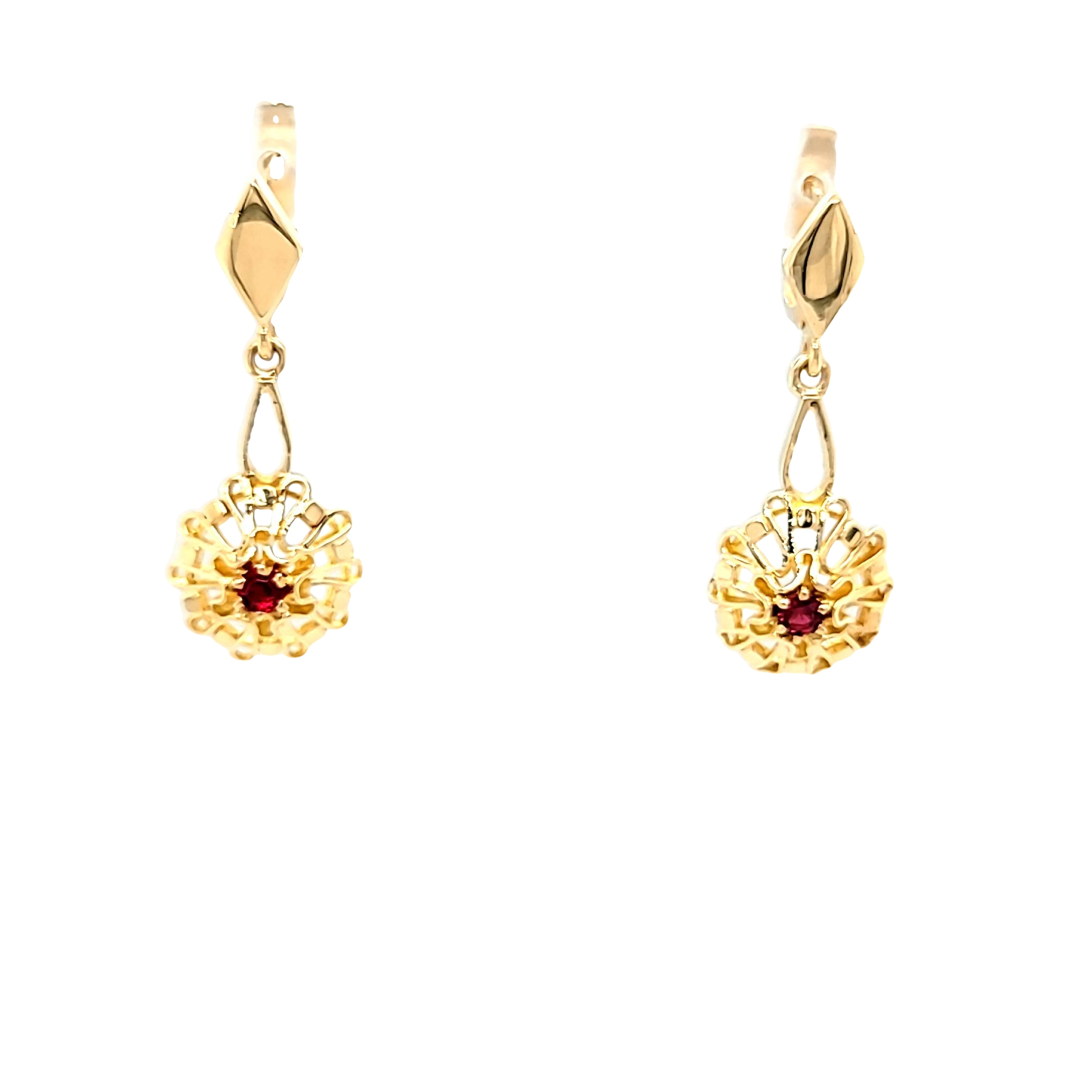 Gold Hanging Design Earrings - JD SOLITAIRE