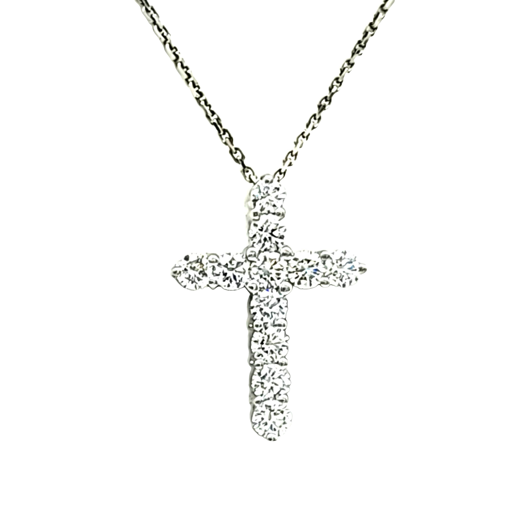14K White Gold 1.65 ctw Lab Created Diamond Cross Pendant 51002213 | Shin Brothers* 14K White Gold 1.65 ctw Lab Created Diamond Cross Pendant 51002213 | Shin Brothers*