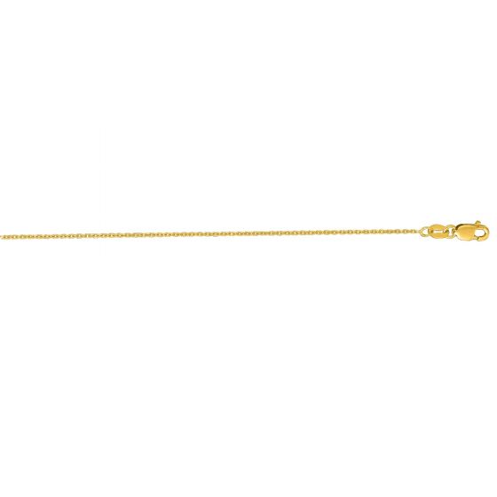 18k 16-inch Yellow Gold .97mm Fancy Cable Chain with Lobster Clasp  30004553 | Shin Brothers**