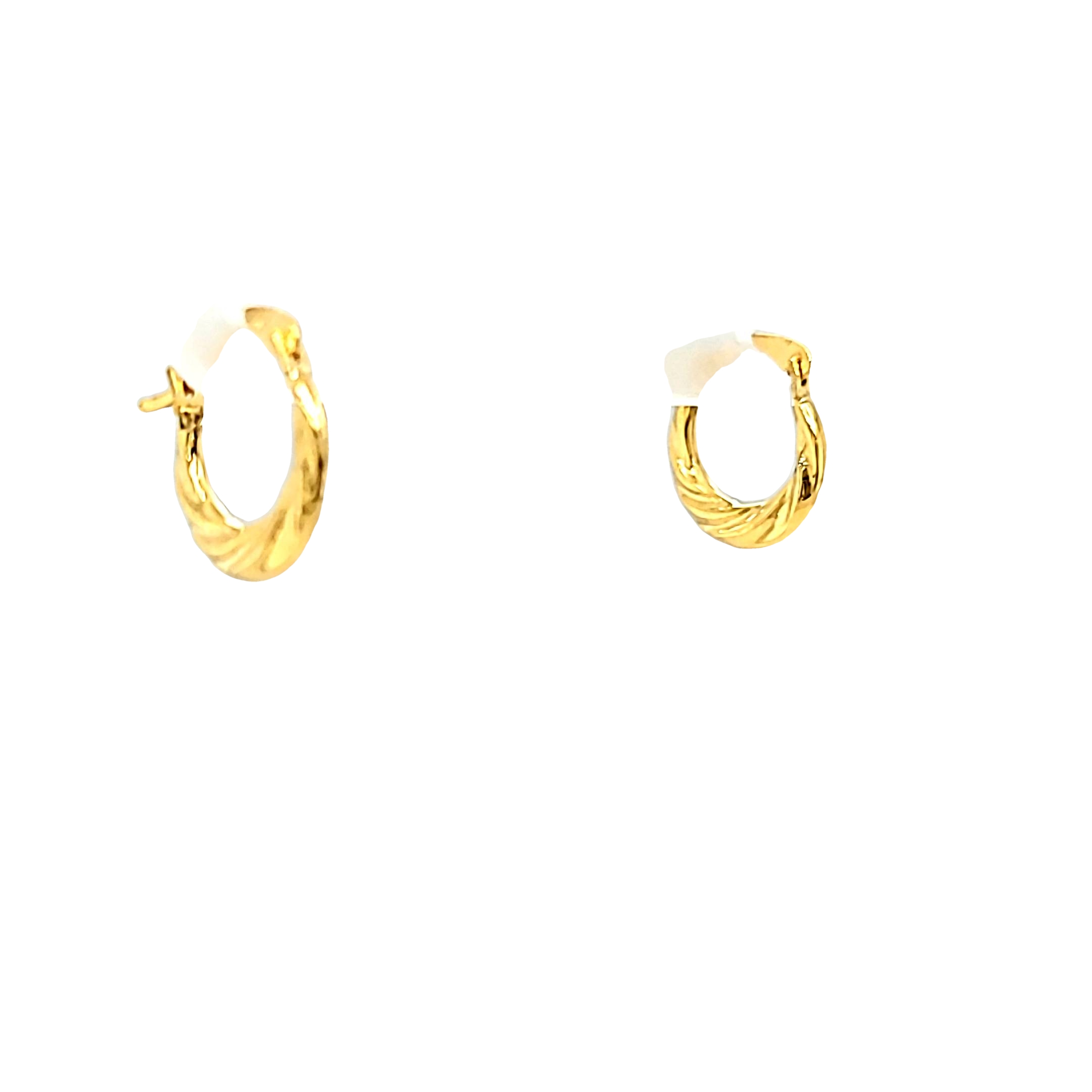 14K Yellow Gold Twist Hoop Earrings 40003250 | Shin Brothers*