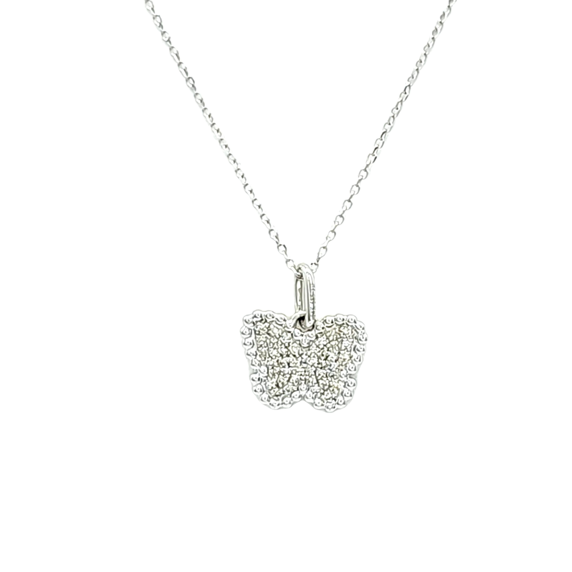 14K White Gold Diamond Butterflies Necklace 31001257 | Shin Brothers* 14K White Gold Diamond Butterflies Necklace 31001257 | Shin Brothers*