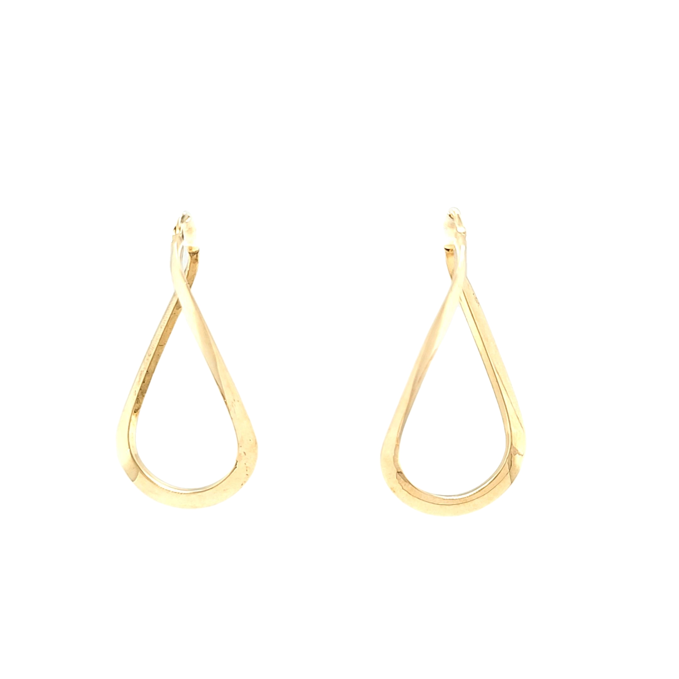 10K Yellow Gold Twist Hoop Earrings 49000182 | Shin Brothers*