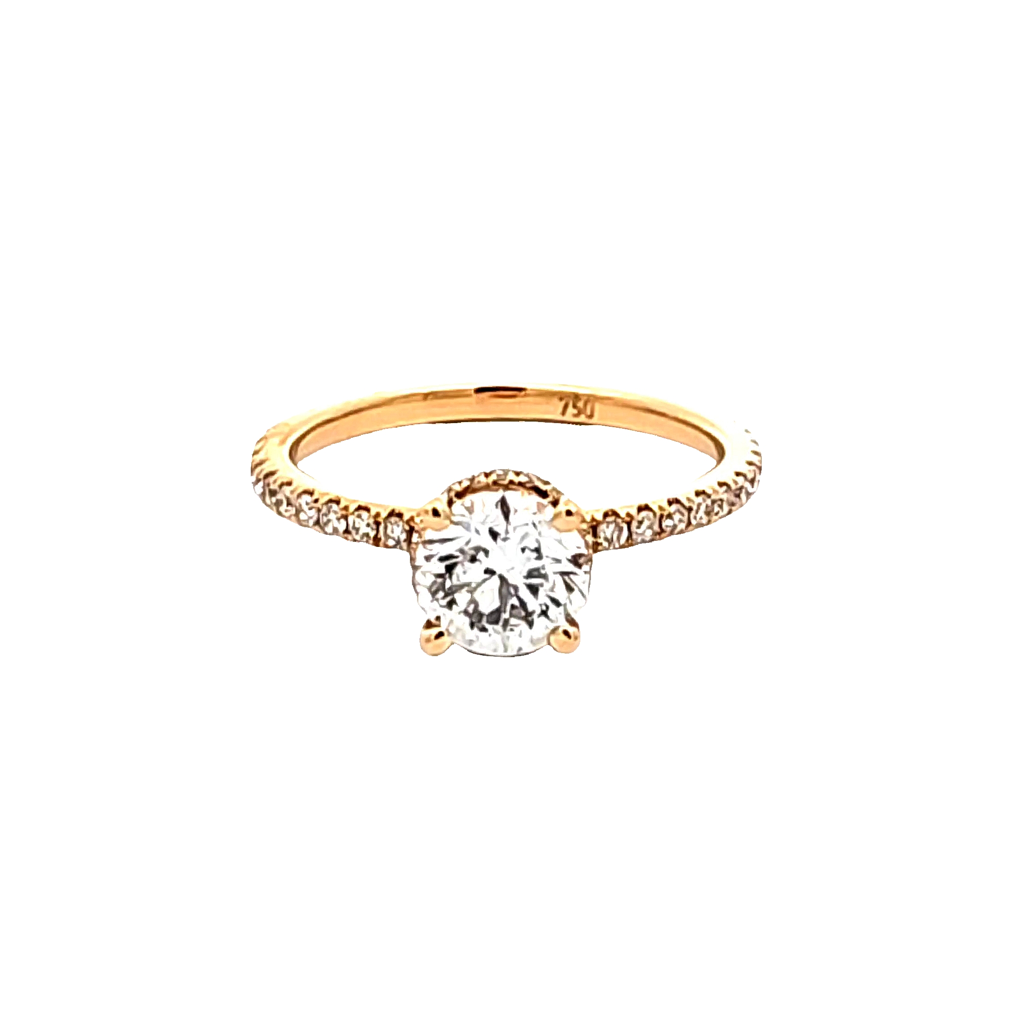 18K Yellow Gold 1.11ct Lab Diamond Engagement Ring | Shin Brothers Jewelers Inc. 18K Yellow Gold 1.11ct Lab Diamond Engagement Ring | Shin Brothers Jewelers Inc.