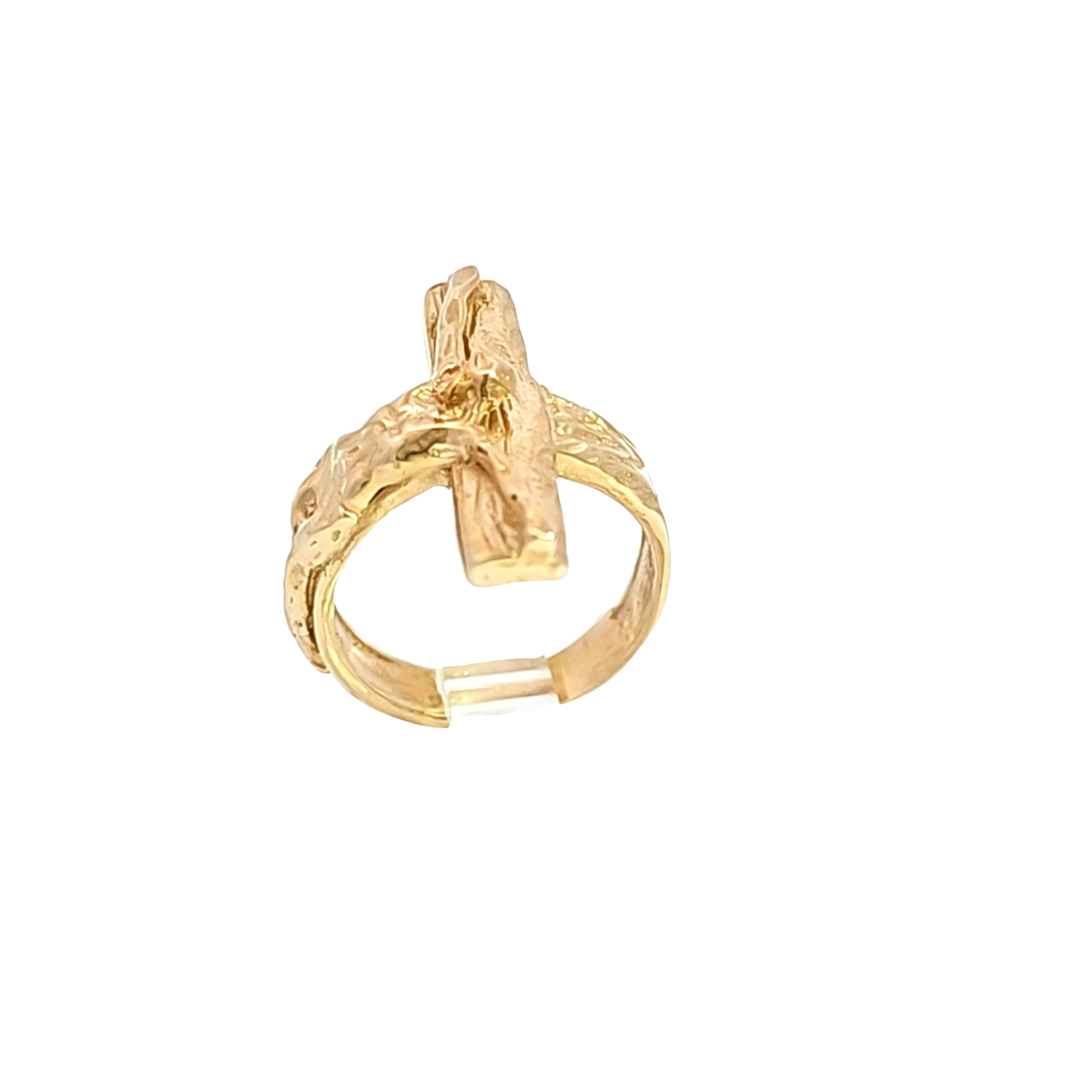 14K Yellow Gold Crucifix Ring 10017832 | Shin Brothers* 14K Yellow Gold Crucifix Ring 10017832 | Shin Brothers*
