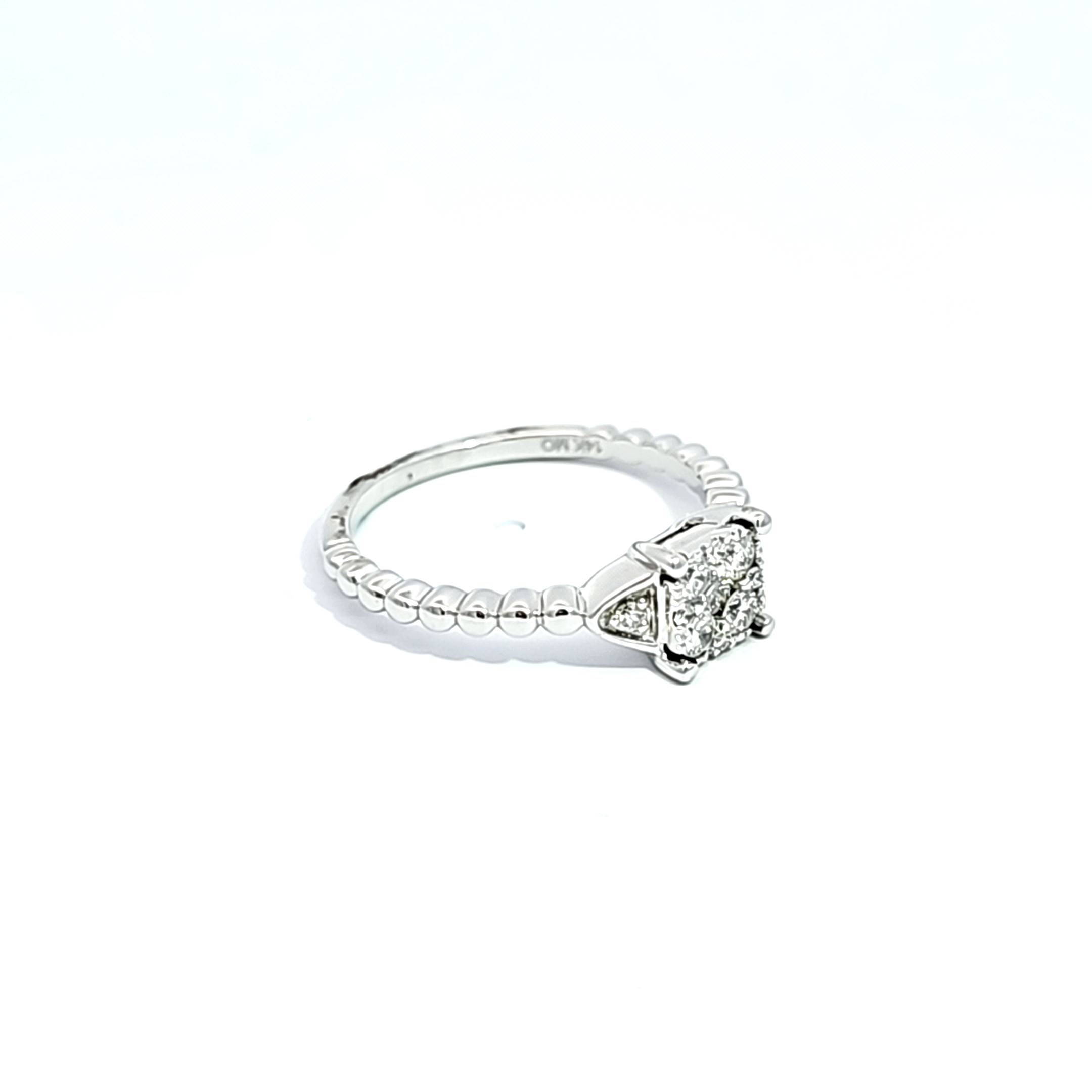 14K White Gold Diamond Engagement Ring 11007188 By Shin Brothers* 14K White Gold Diamond Engagement Ring 11007188 By Shin Brothers*