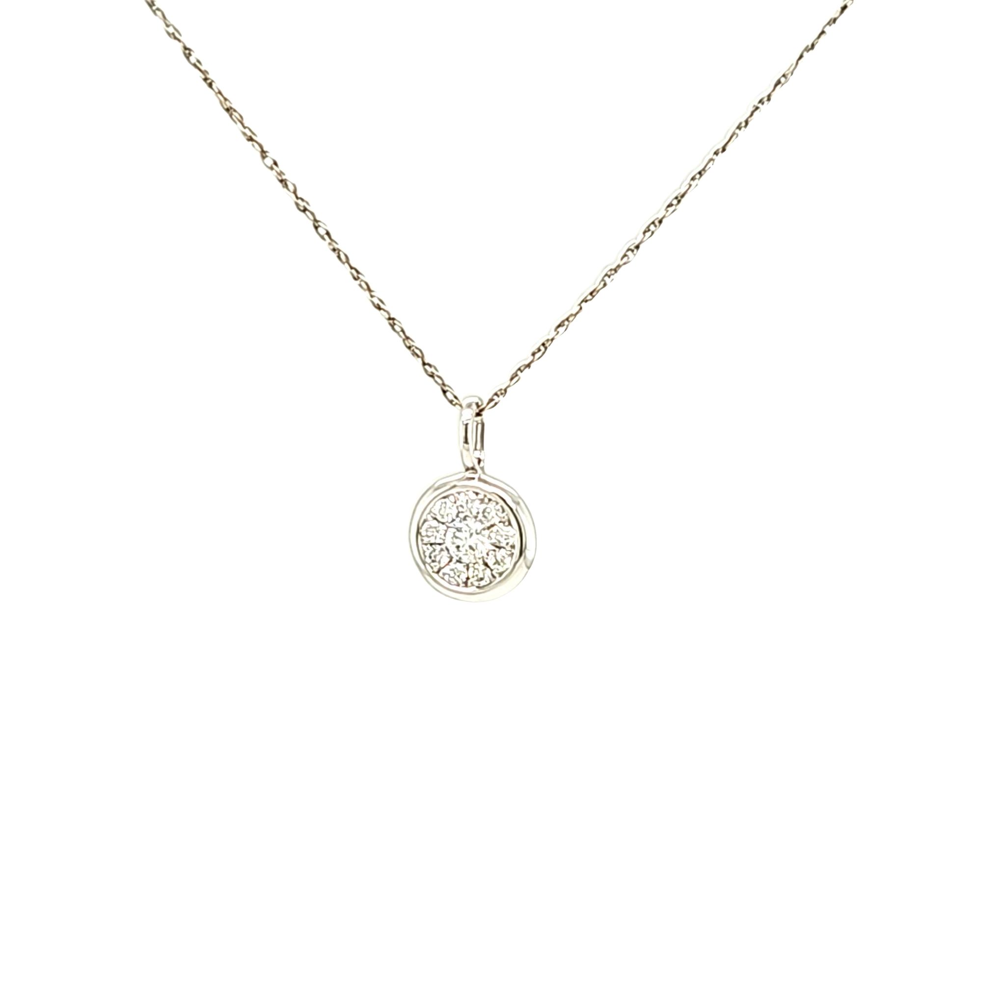 18K White Gold Diamond Circle Charm 51002227 | Shin Brothers* 18K White Gold Diamond Circle Charm 51002227 | Shin Brothers*