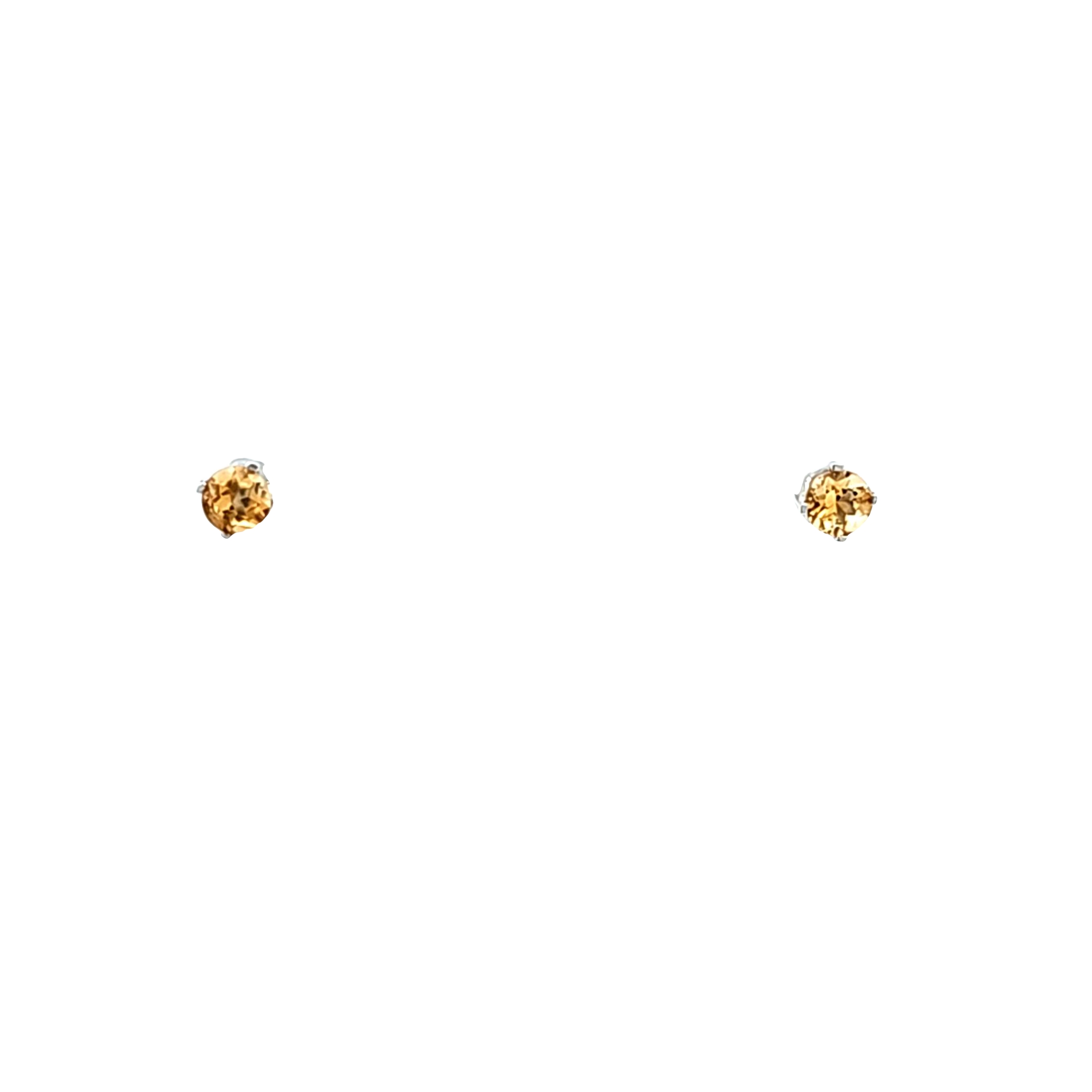 14K Yellow Gold 4mm Citrine Stud Earrings 42001706 | Shin Brothers 14K Yellow Gold 4mm Citrine Stud Earrings 42001706 | Shin Brothers