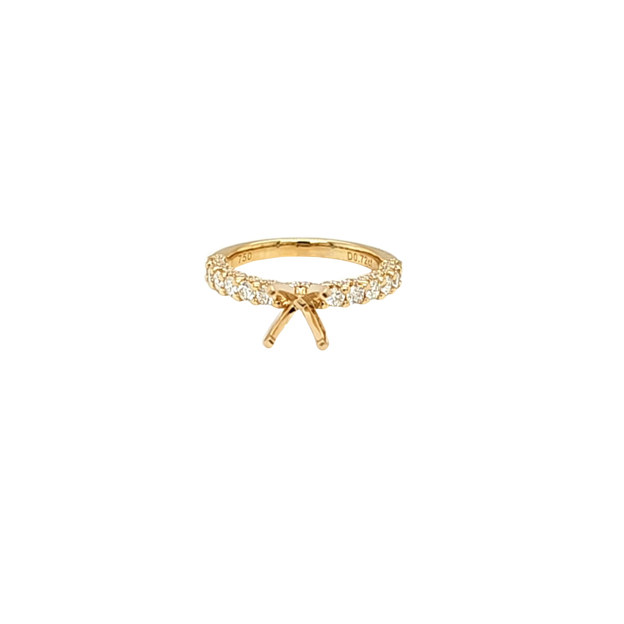 18K Yellow Gold Diamond Engagement Ring Setting 11007214 | Shin Brothers* 18K Yellow Gold Diamond Engagement Ring Setting 11007214 | Shin Brothers*