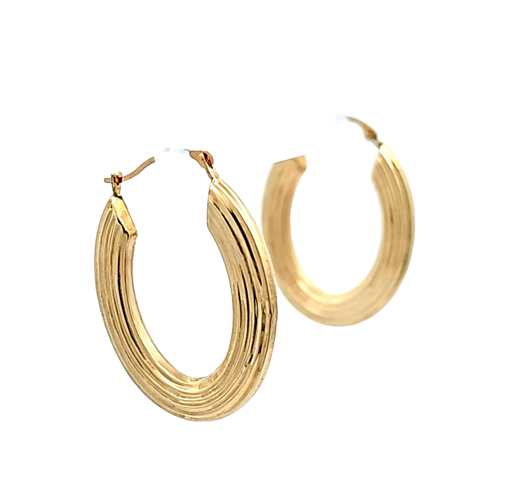 14K Yellow Gold Light Minimal Gold Hoops 40003272 | Shin Brothers* 