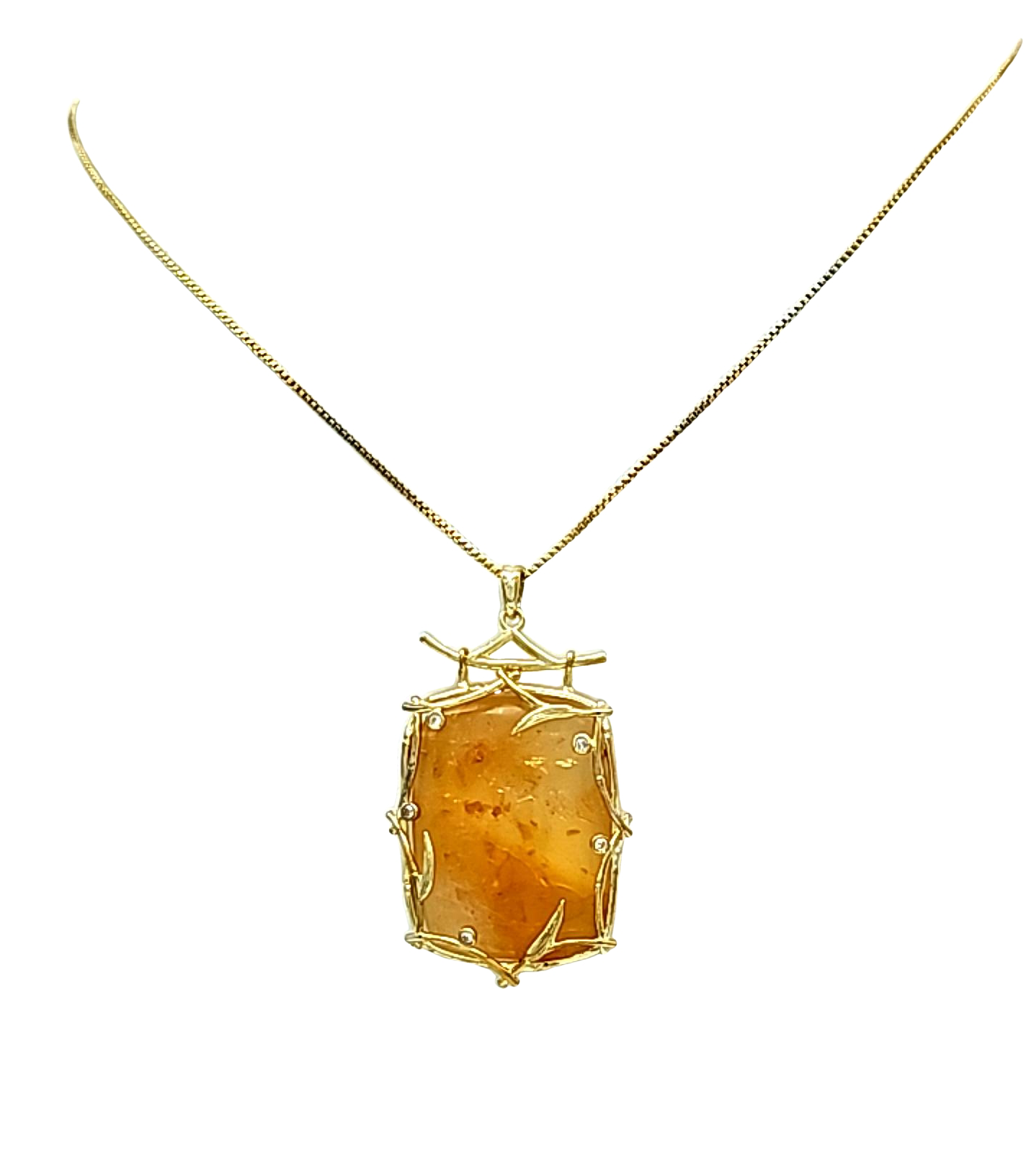 Silver Rutilated Quartz Pendant 83011593 | Shin Brothers Jewelers Inc.