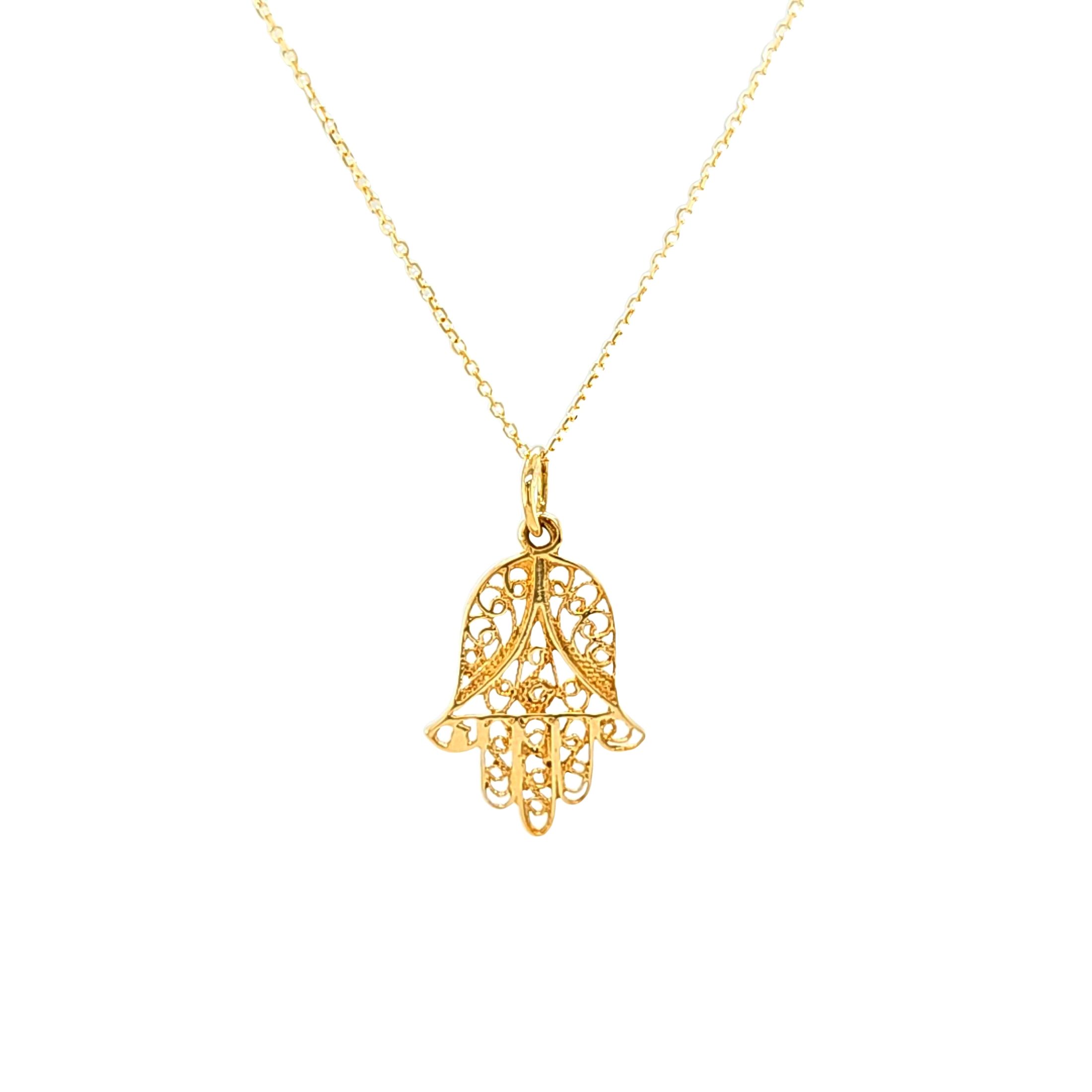 14K Yellow Gold Hamsa Charm 50003662 | Shin Brothers* 14K Yellow Gold Hamsa Charm 50003662 | Shin Brothers*