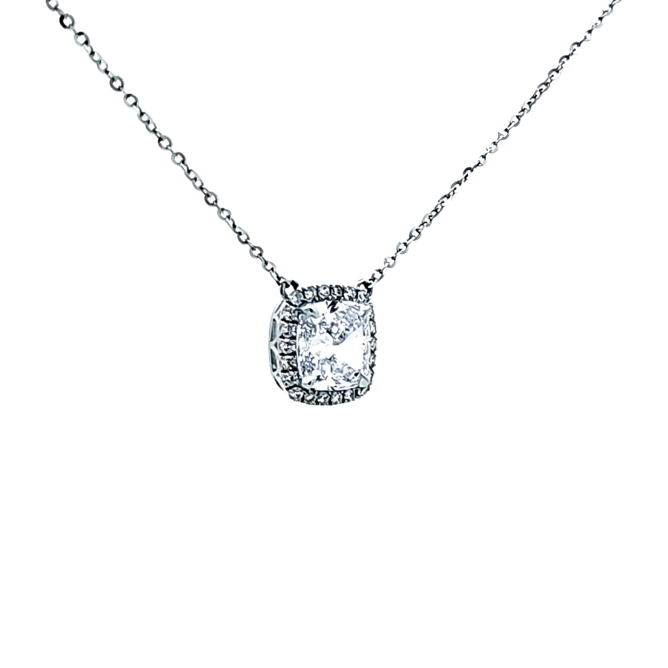 14K White Gold Diamond Necklace 31410007 | Shin Brothers 14K White Gold Diamond Necklace 31410007 | Shin Brothers