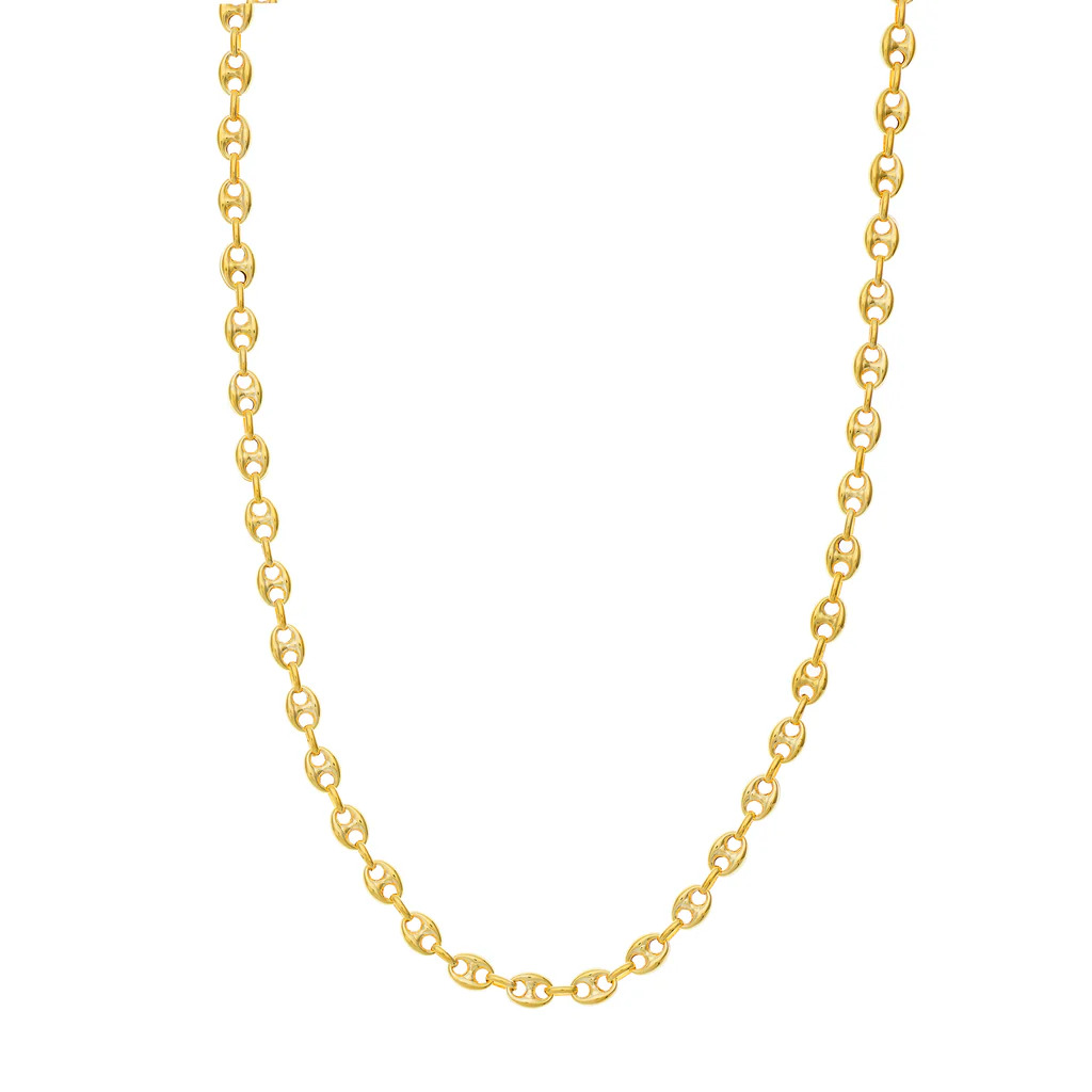 14K Yellow Gold 17.25" Puffed Mariner Link Chain 30002546 | Shin Brothers**