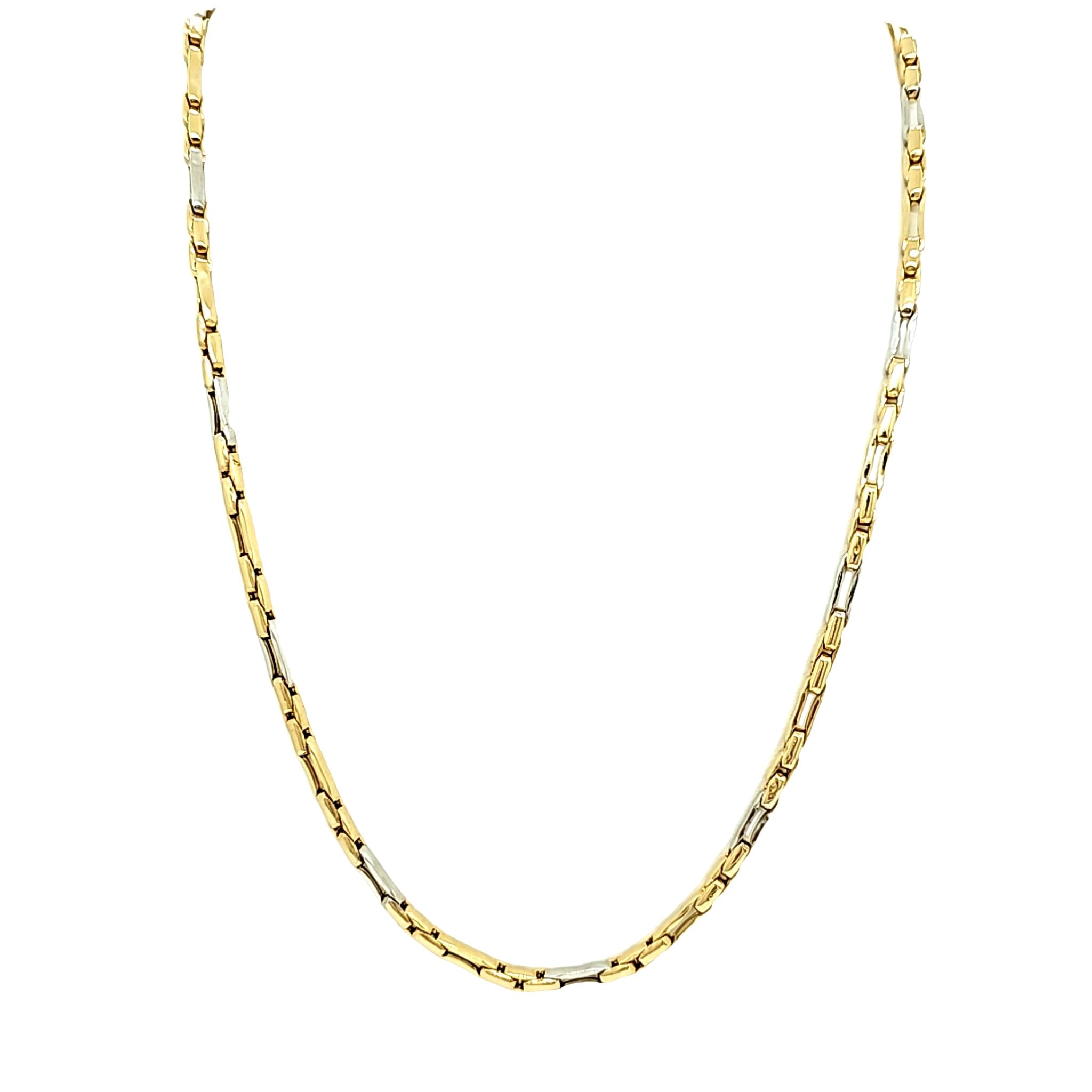 14K Two Tone Gold 24" Bullet Link Chain 30002682 | Shin Brothers*