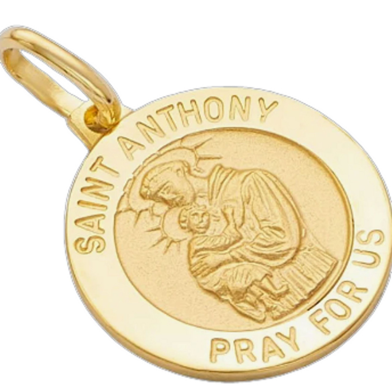 14K Yellow Gold Saint Anthony Medal Pendant 5004204 | Shin Brothers* 14K Yellow Gold Saint Anthony Medal Pendant 5004204 | Shin Brothers*