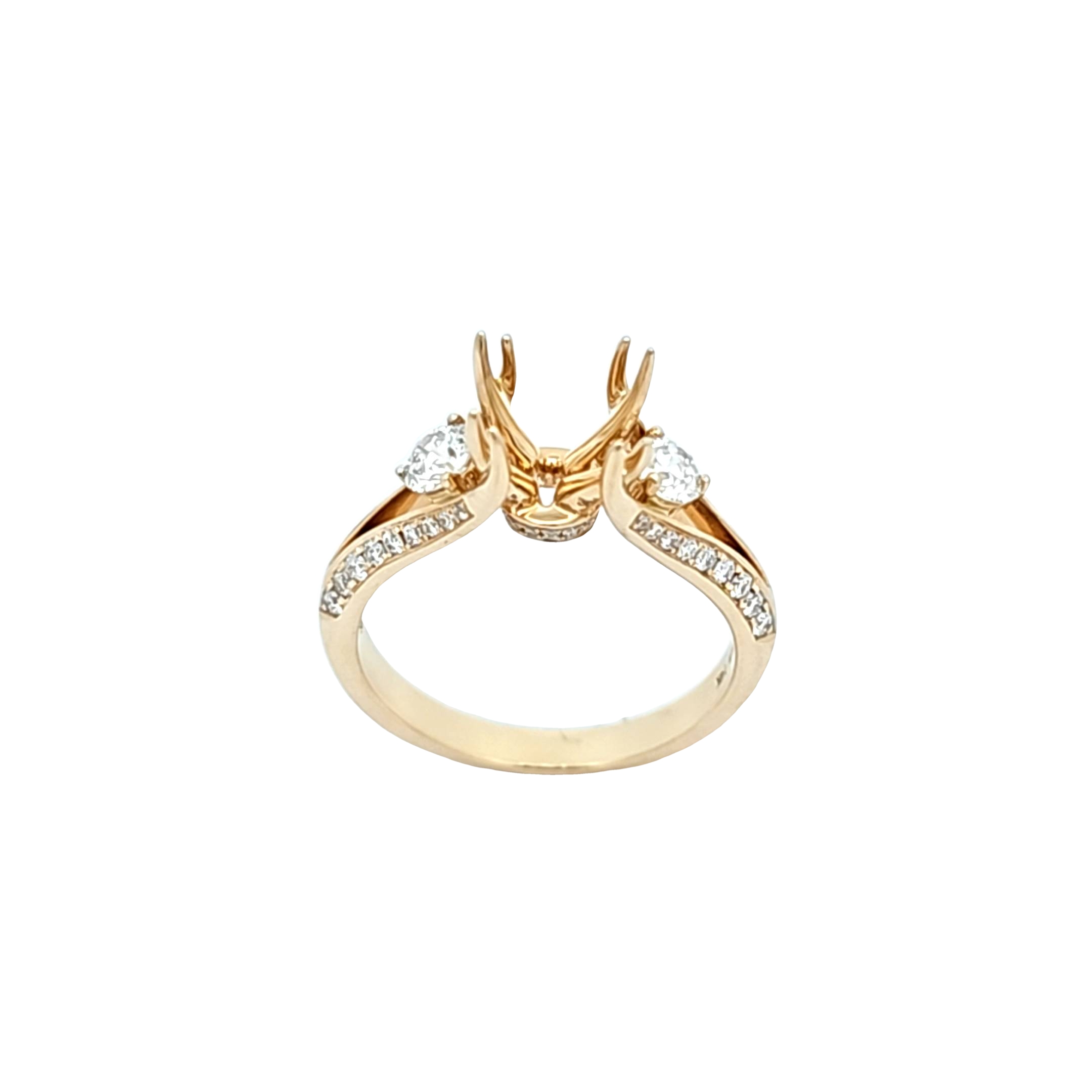 14K Yellow Gold Diamond Engagement Ring Setting 11007272 | Shin Brothers* 14K Yellow Gold Diamond Engagement Ring Setting 11007272 | Shin Brothers*