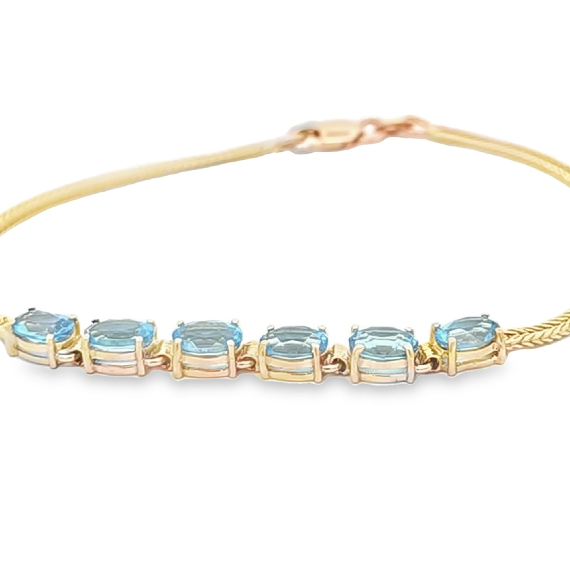 14K Yellow Gold Blue Topaz Bracelet 22000984 | Shin Brothers*