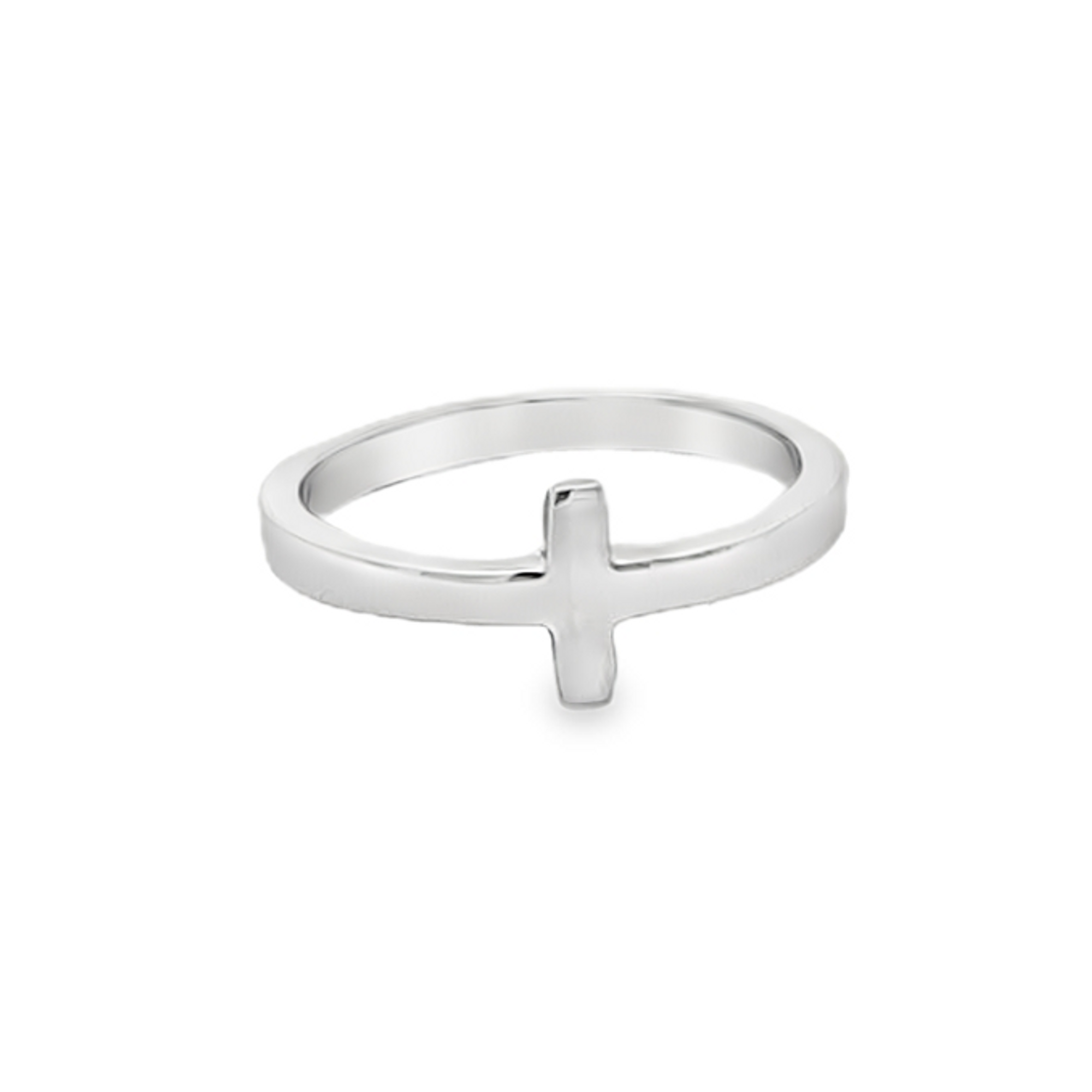14K White Gold Cross Ring 10017890| Shin Brothers**