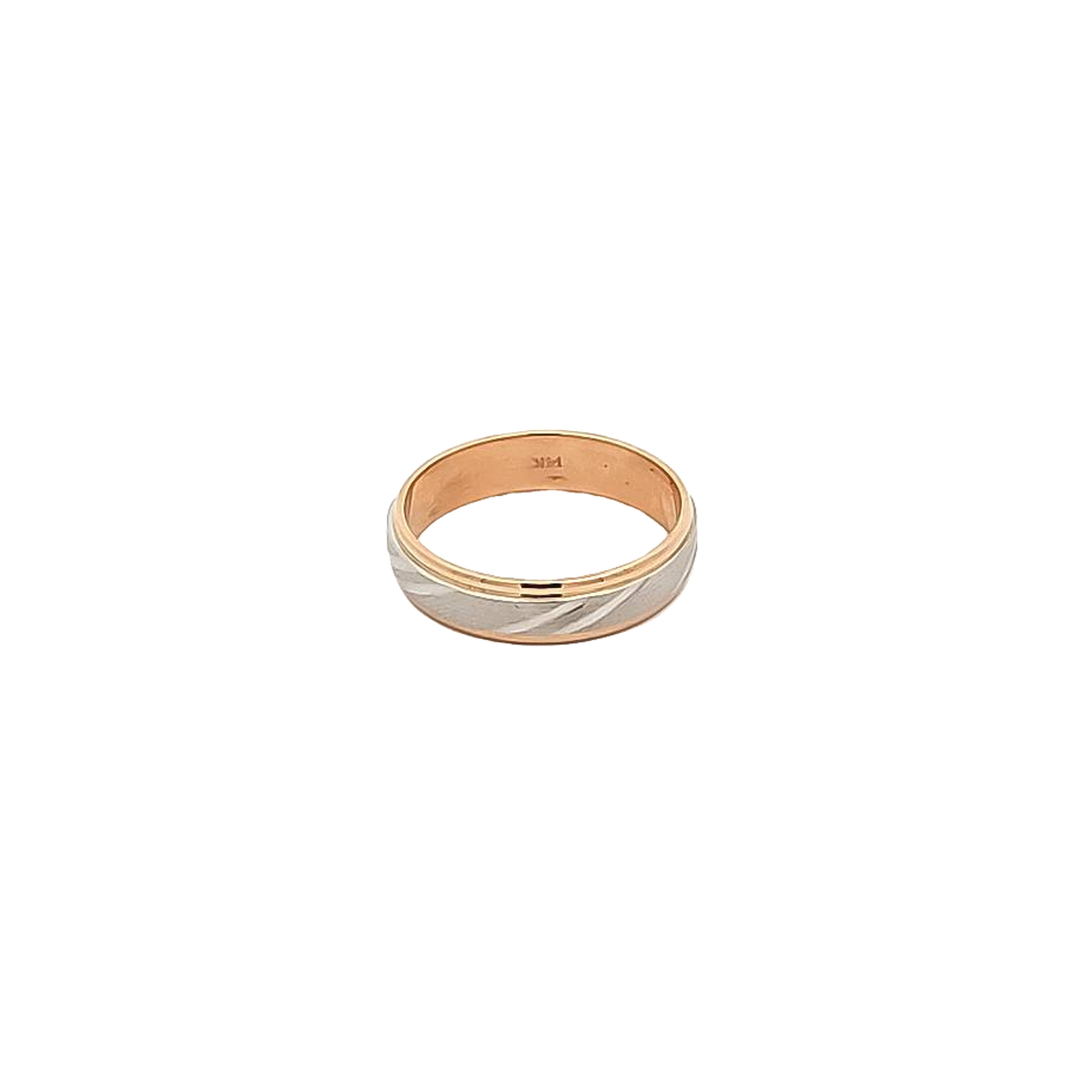 14K Two Tone Gold Wedding Band 10017894 | Shin Brothers** 14K Two Tone Gold Wedding Band 10017894 | Shin Brothers**